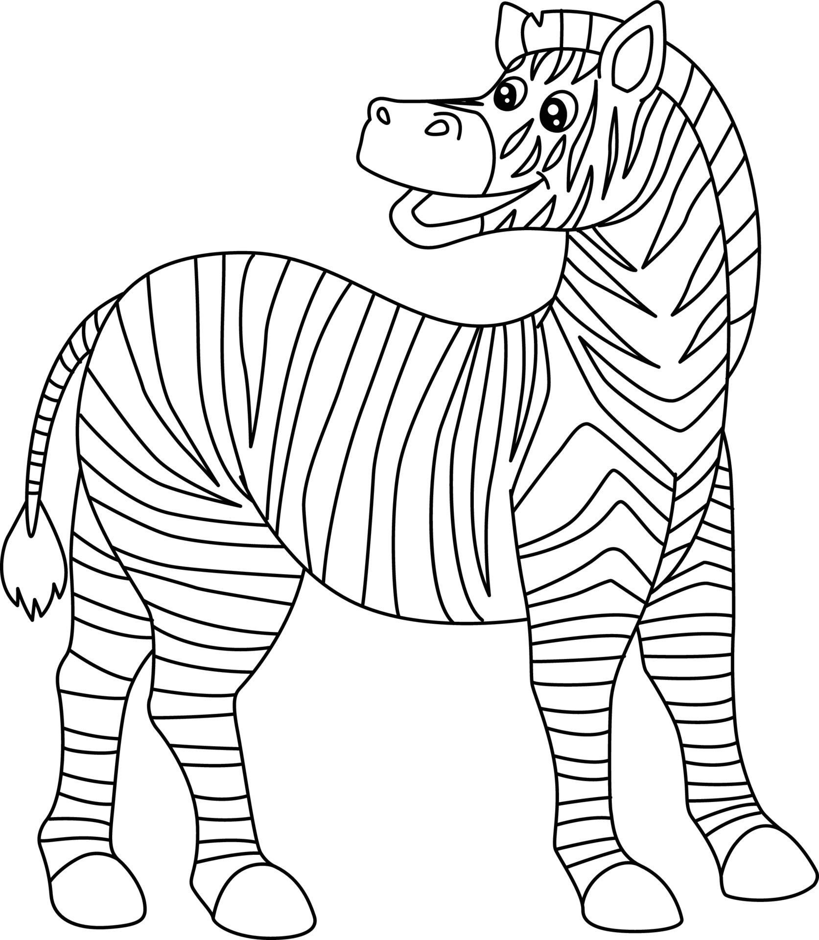 Innovative zebra coloring book for 3-4 year olds