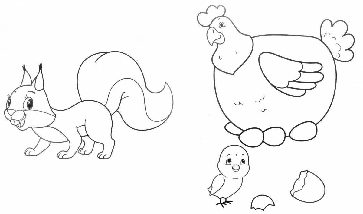 Adorable animal coloring pages for 2-3 year olds