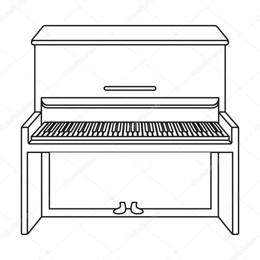 Пианино рисунок для детей простой