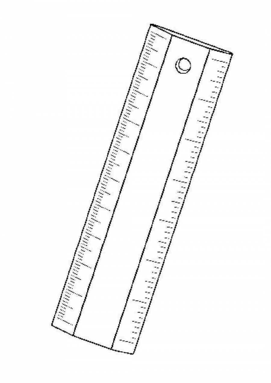 Линейка картинка для детей раскраска