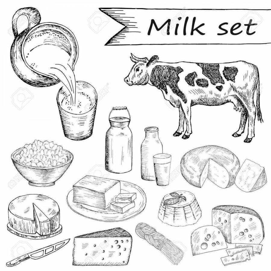 Эскиз молочного продукта