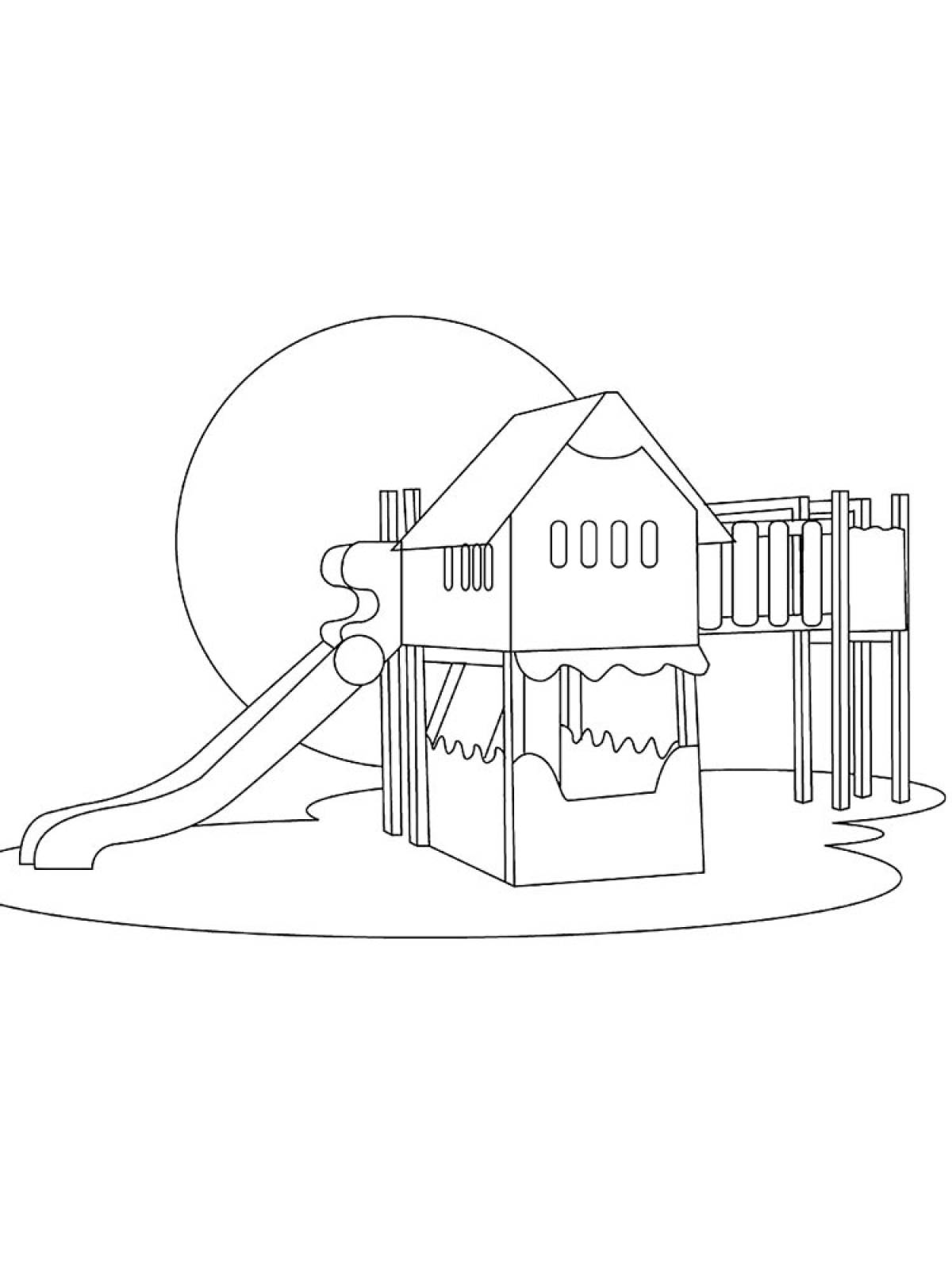 Площадка рисунок карандашом. Детская площадка раскраска. Раскраска детской площадки. Детская площадка карандашом. Детская площадка разукрасить.