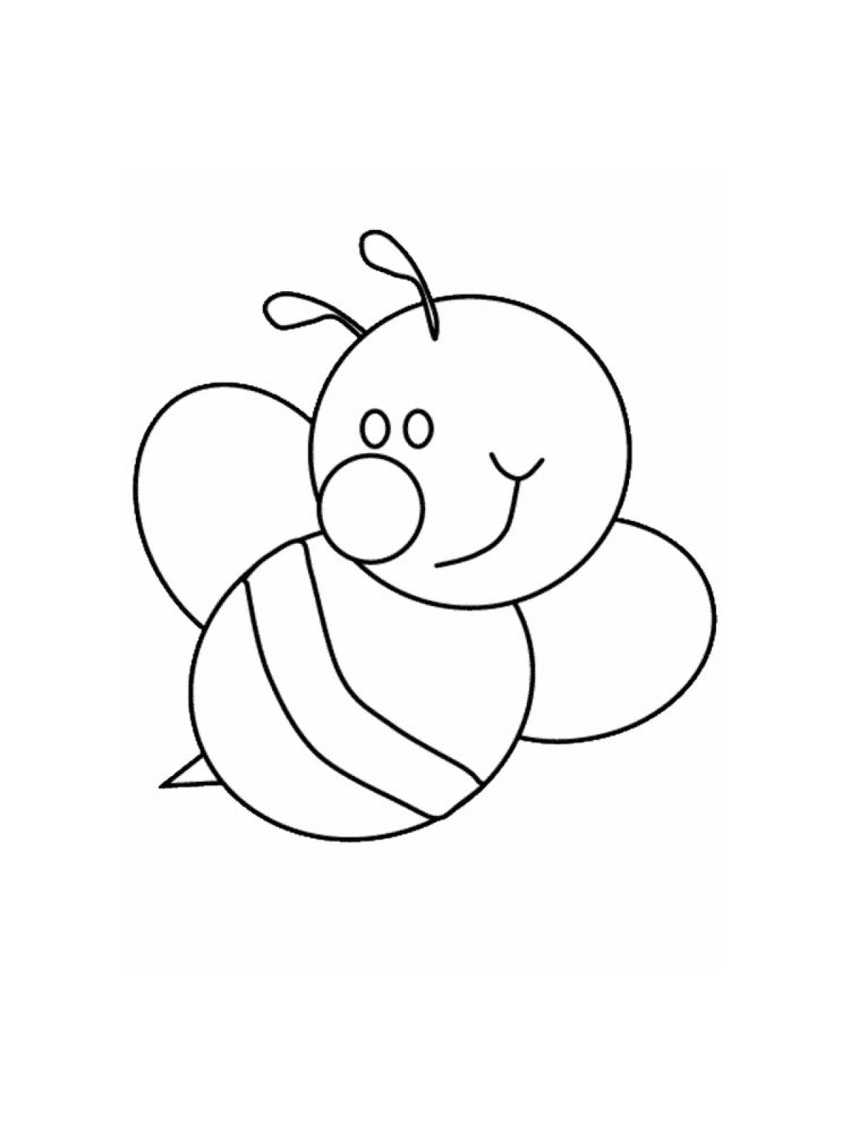 Пчела рисунок легкий