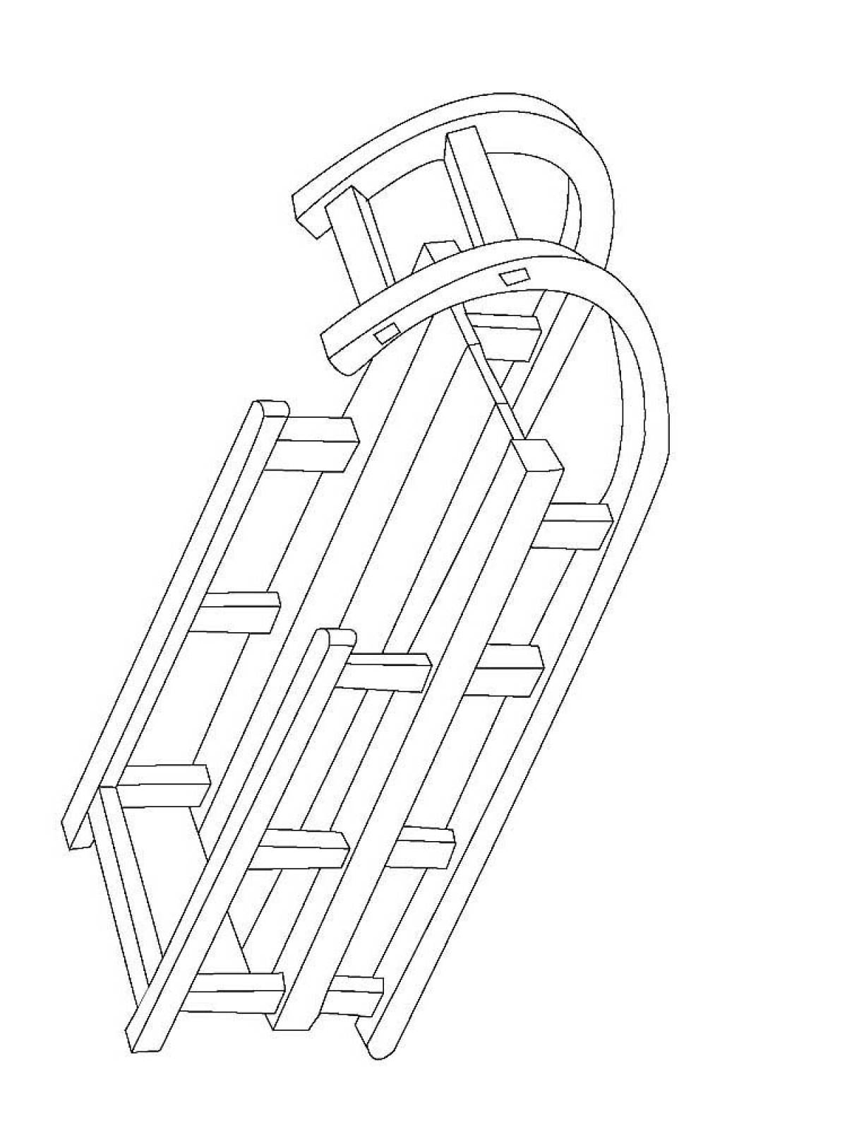 Рисунок санок. Санки раскраска. Санки раскраска для детей. Эскиз санок. Сани раскраска для детей.