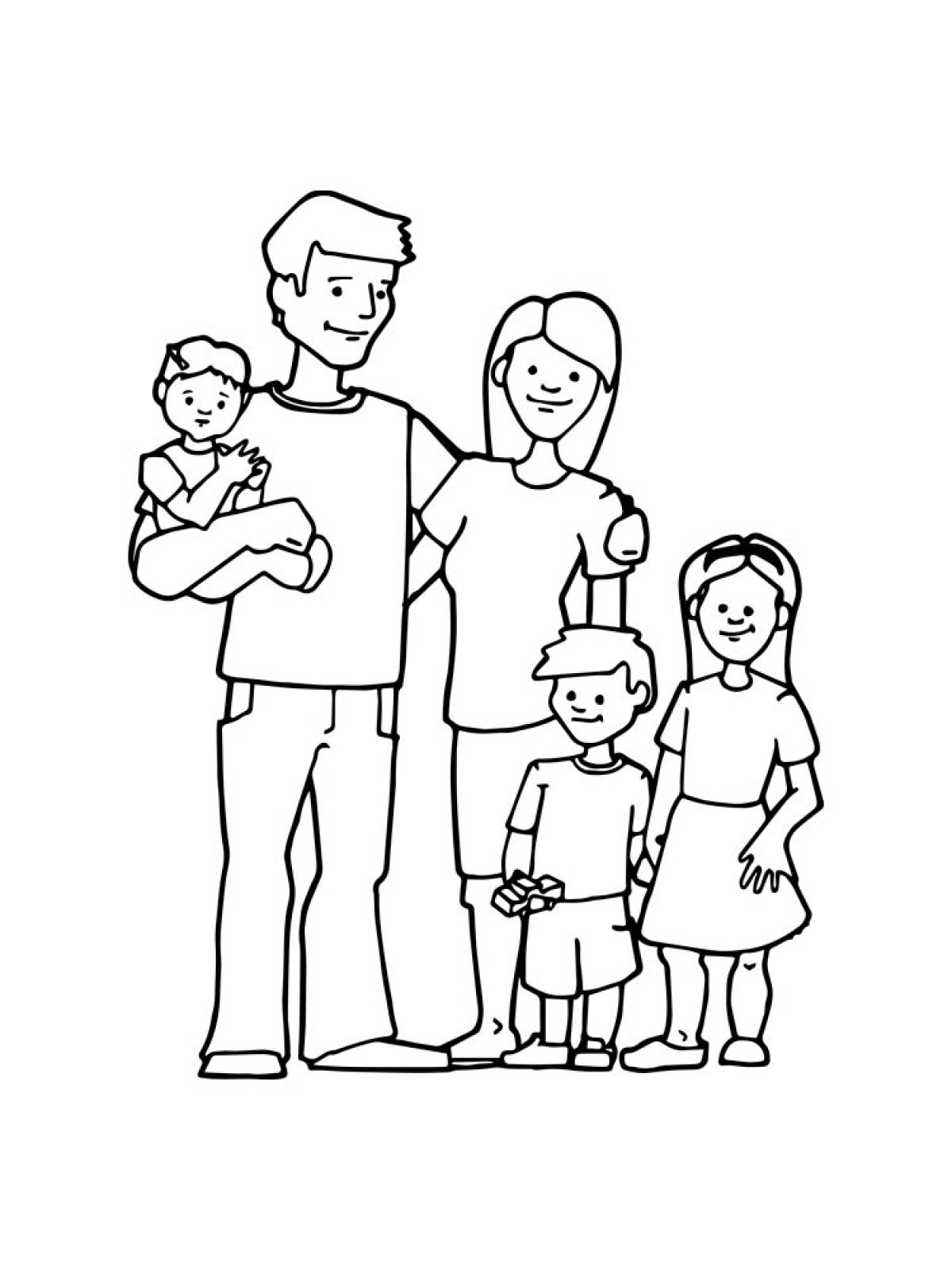 Раскраски семья для детей 6 7 лет. Раскраска семья. Семейный рисунок карандашом. Семья рисунок. Рисунок семьи карандашом для срисовки.
