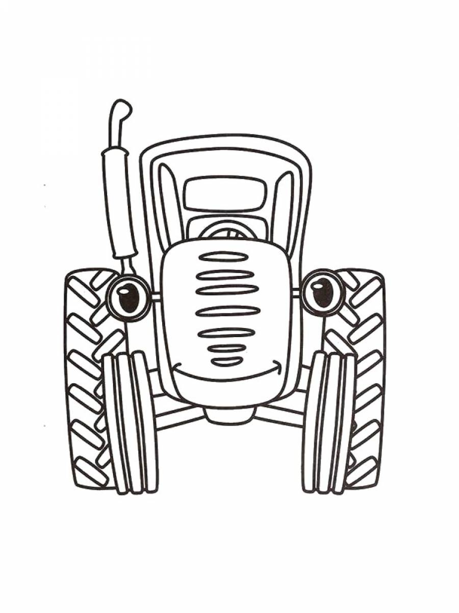 синий трактор распечатать