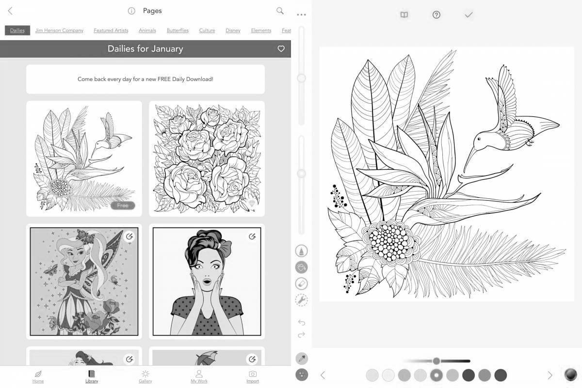 Приложения для раскраски рисунков