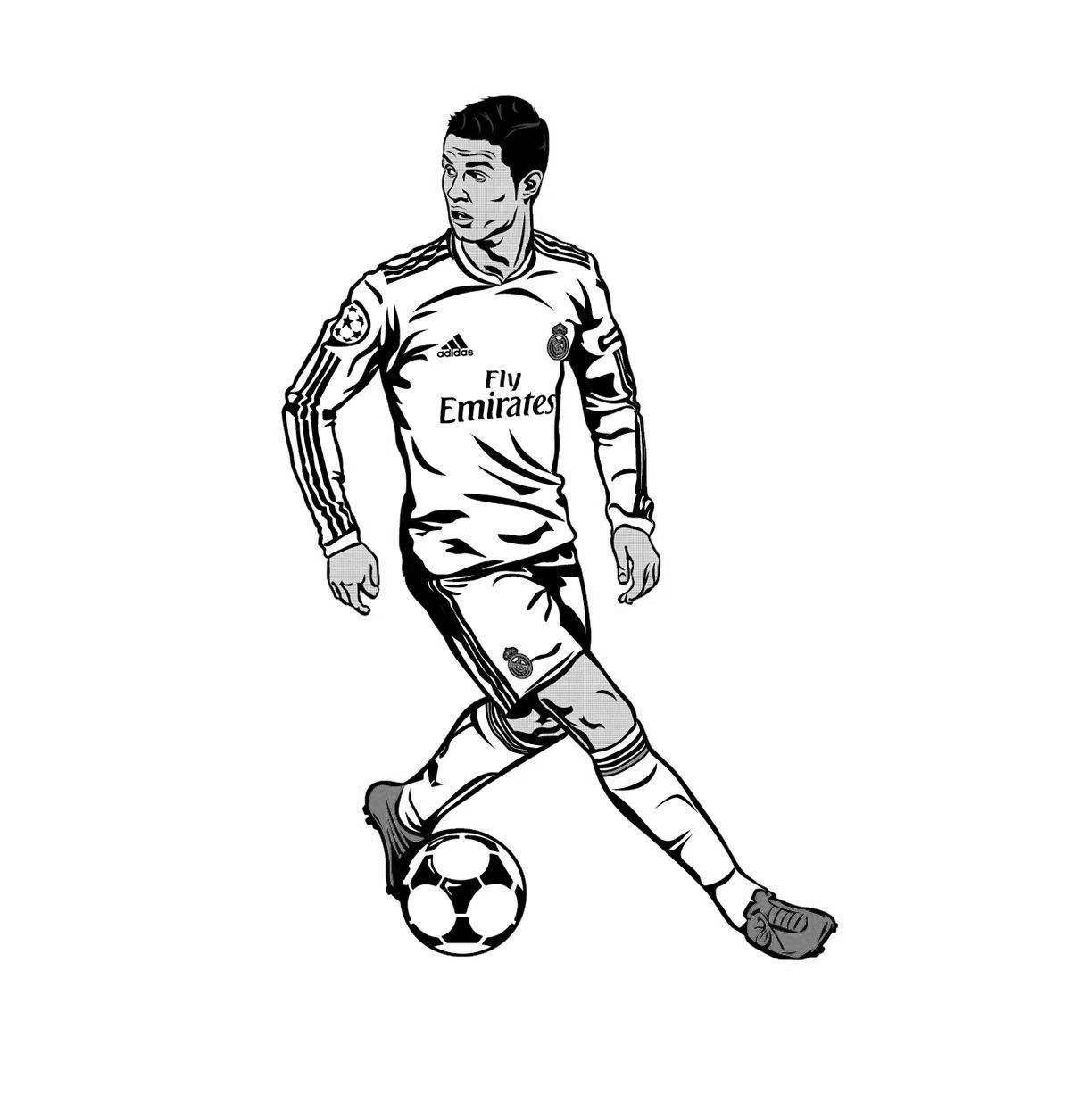 Рисунок футболиста Криштиану Роналду