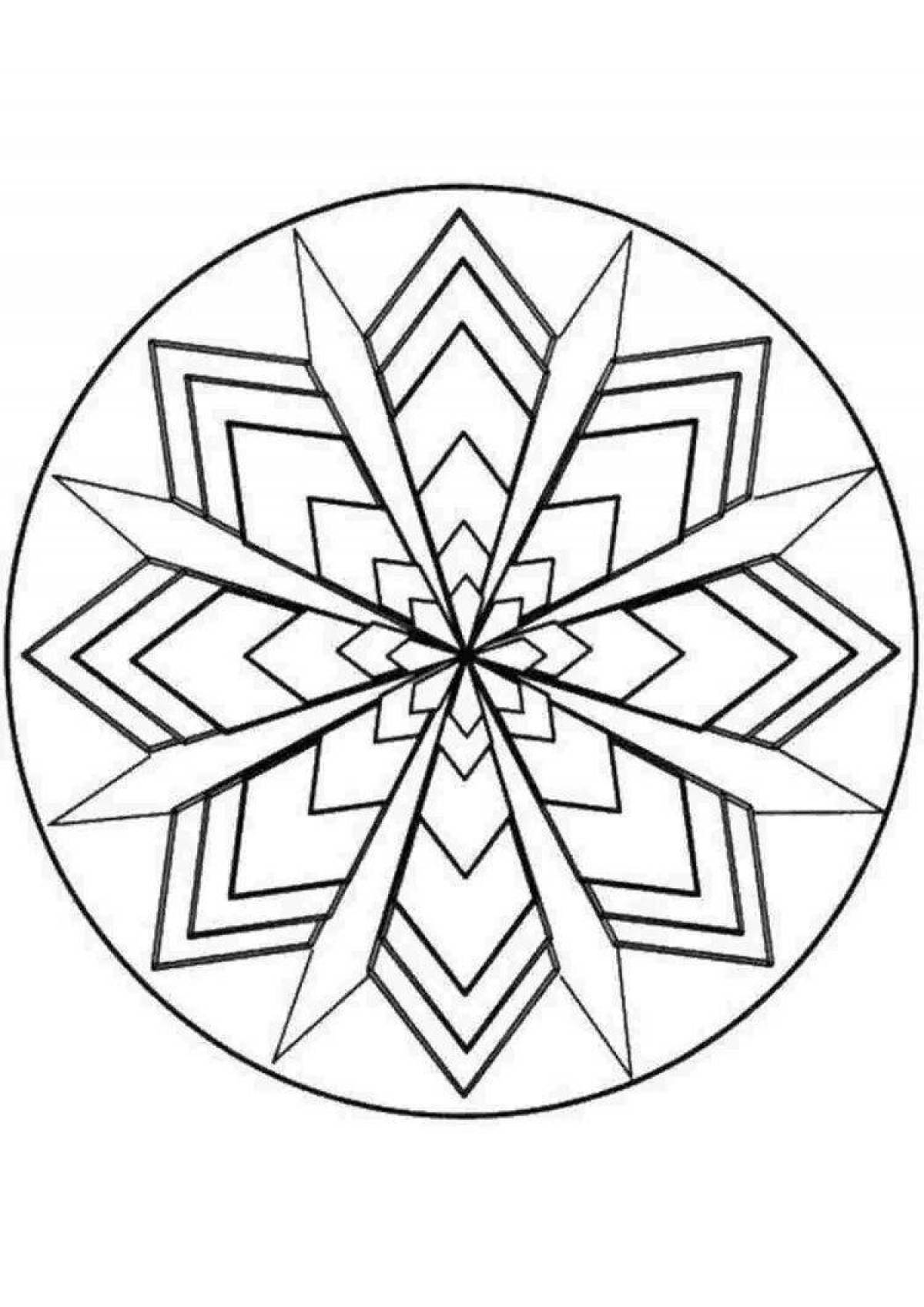 Симметричный орнамент в круге