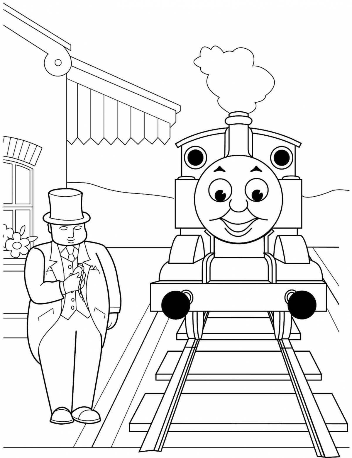 Rail safety coloring page