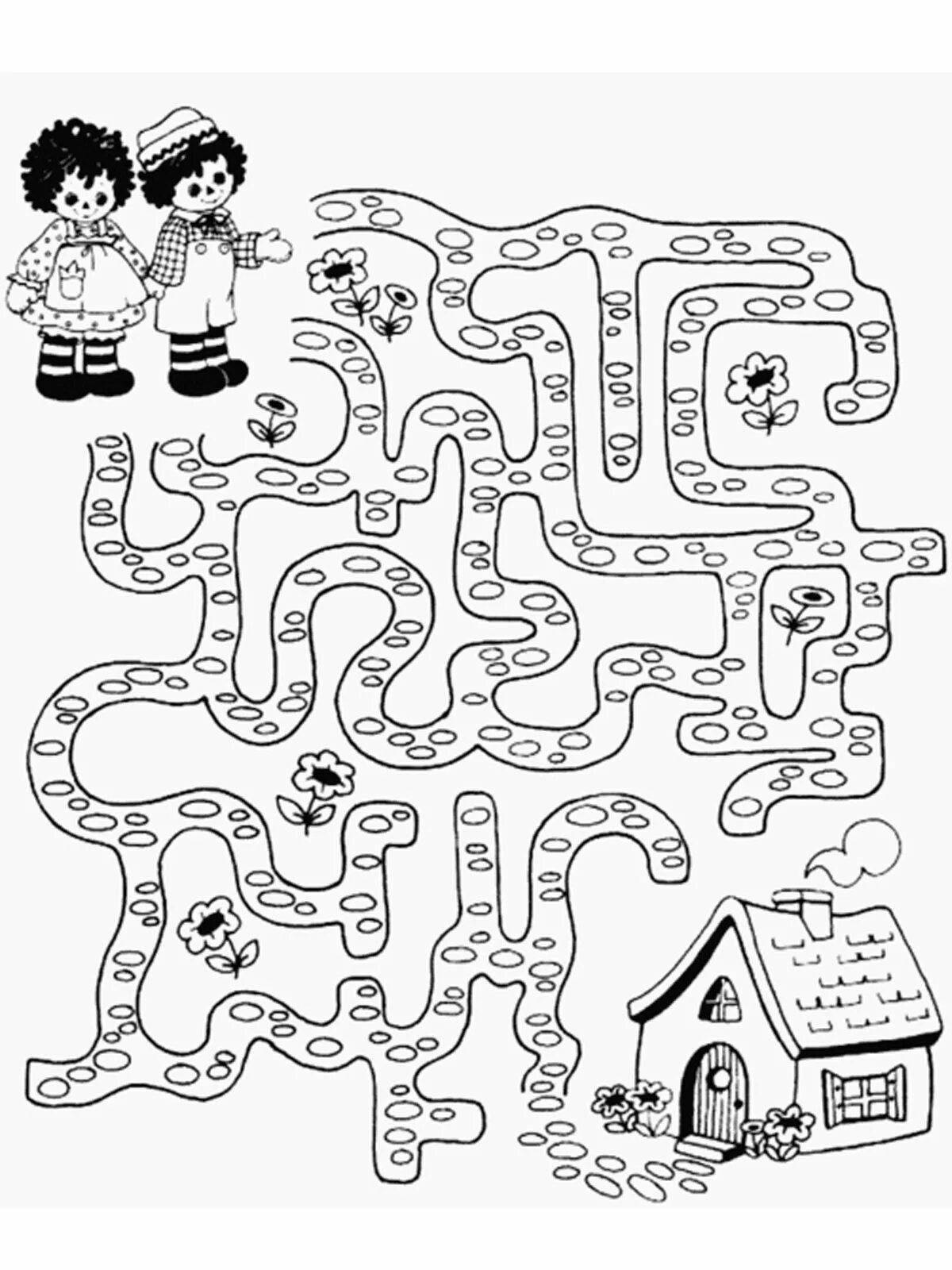 Mazes for children 6 7 years old #4