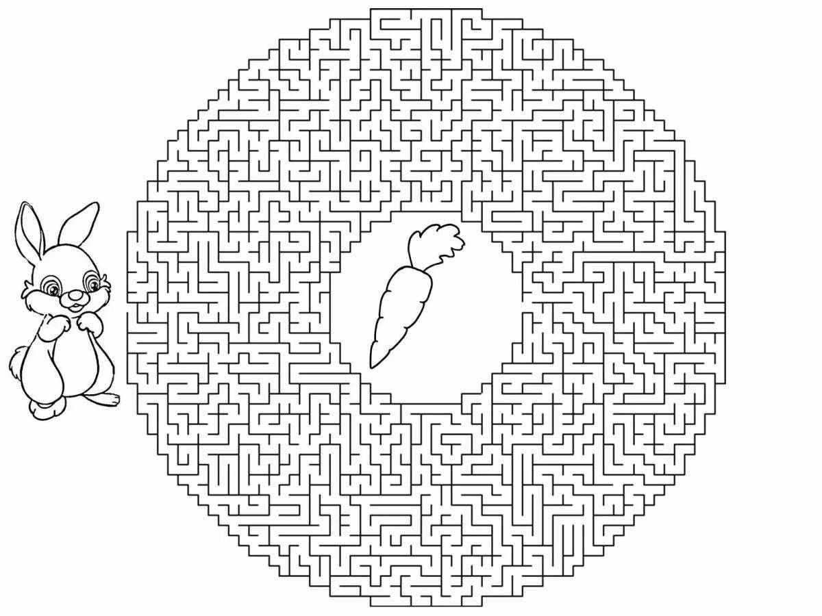 Раскраска Лабиринты для детей 6 7 лет #8