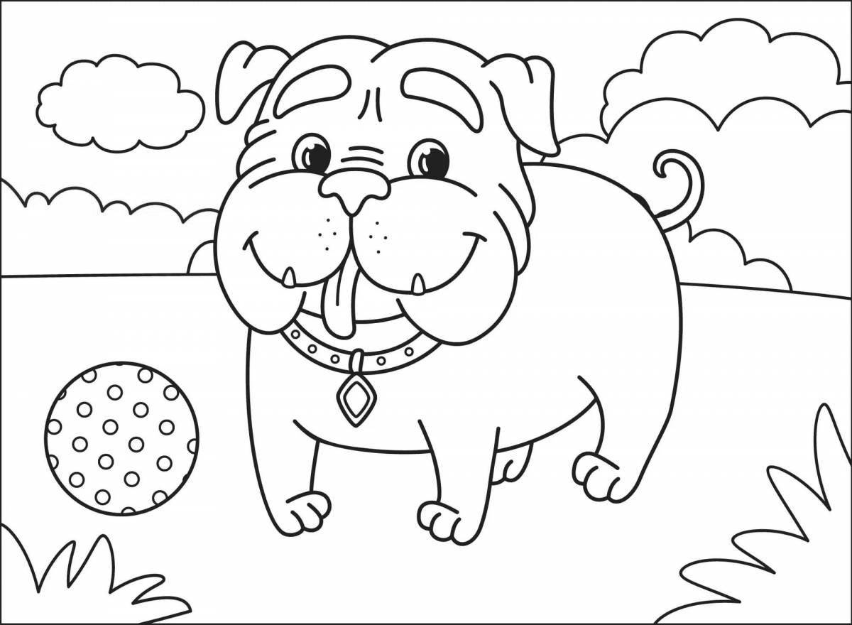 A fascinating dog coloring book for children 5-6 years old
