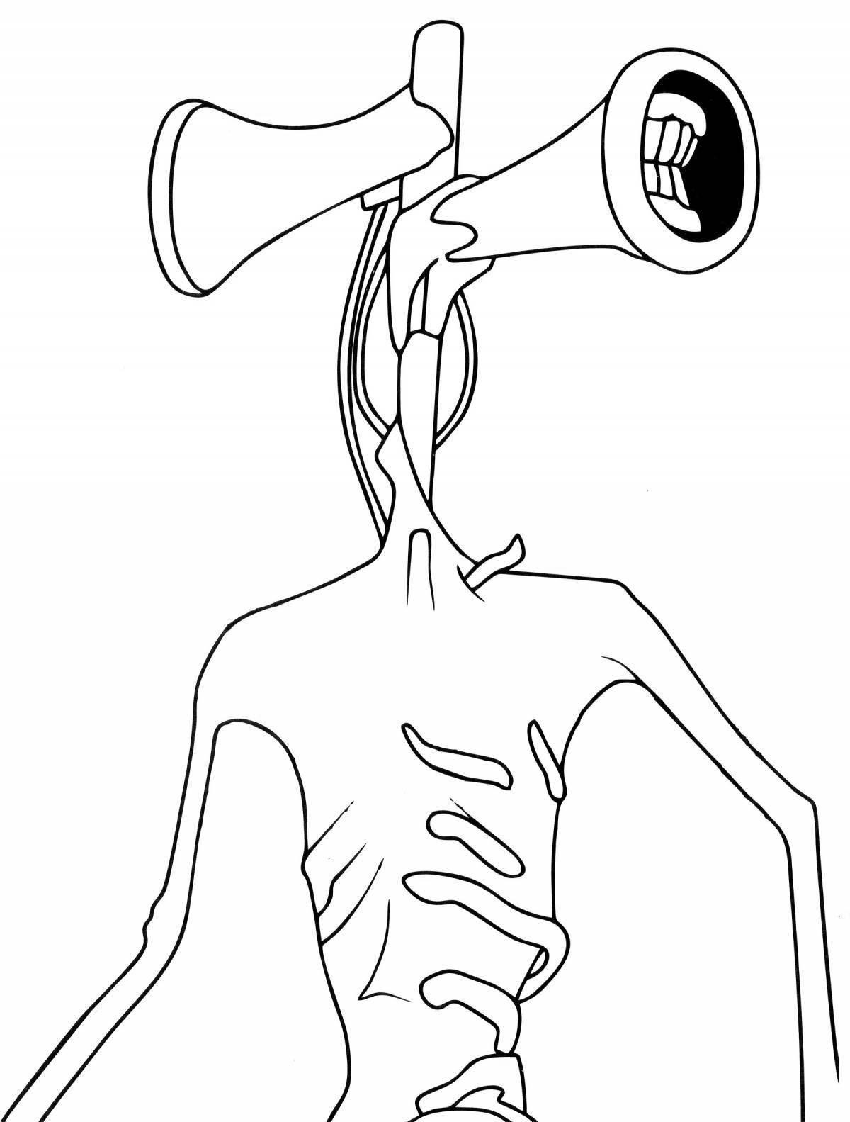 Lighting siren head coloring page for boys
