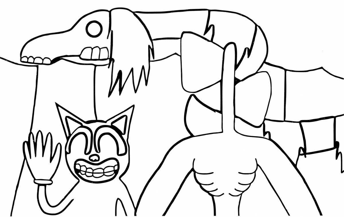 Joyful siren head coloring pages for boys