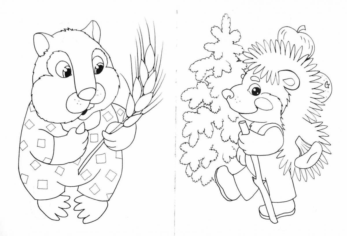 Joyful coloring page 2 drawings