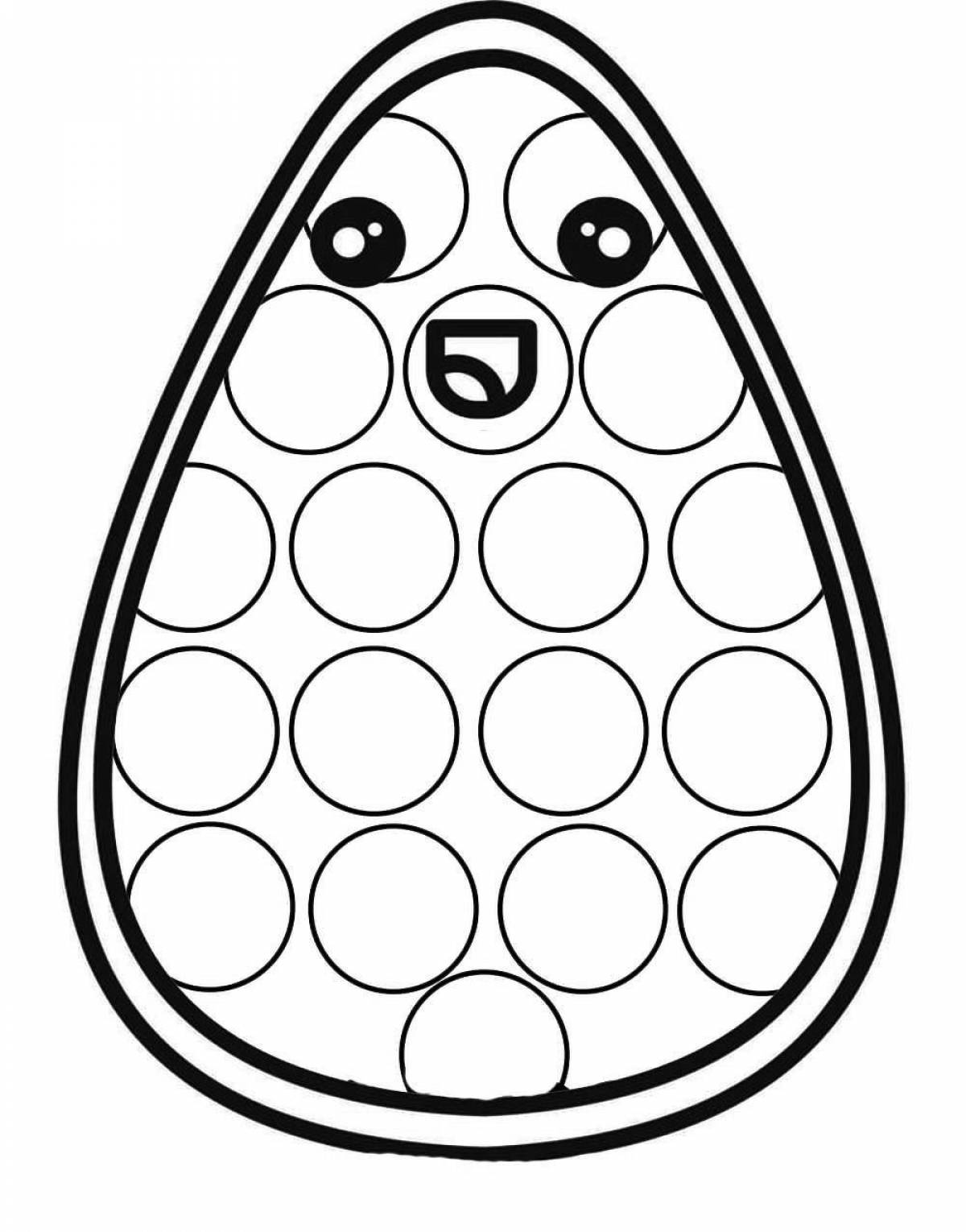 Avocado coloring book for kids 6-7 years old