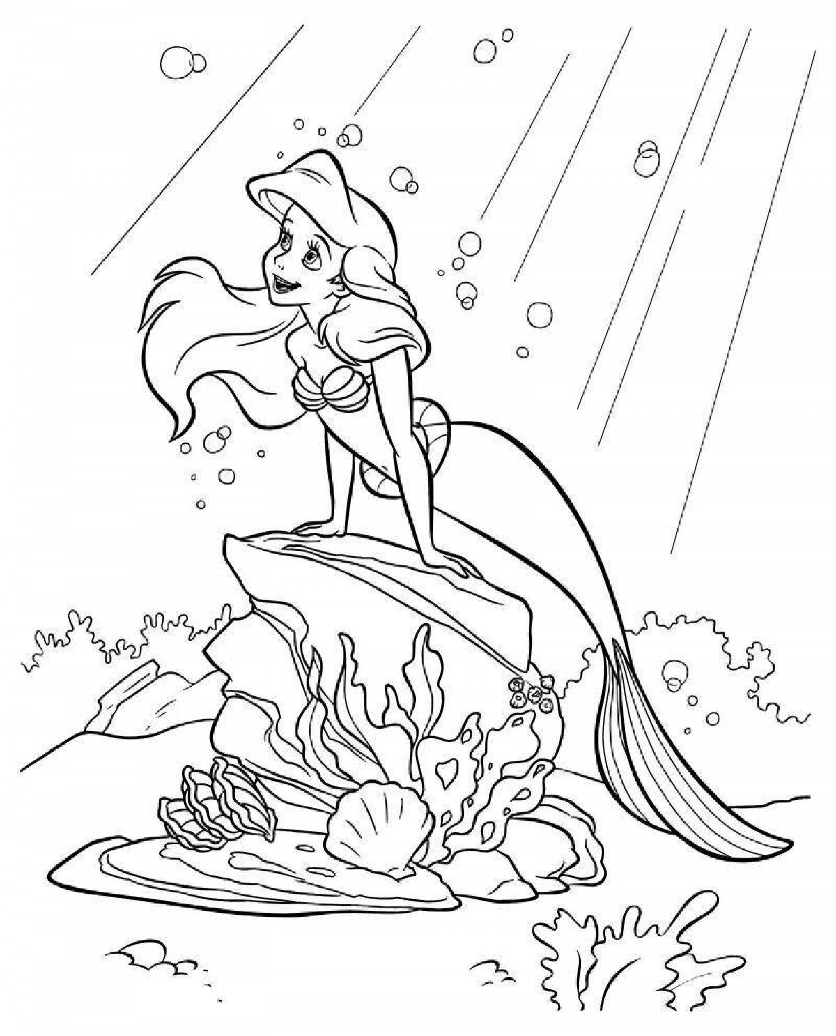 Magic coloring mermaid ariel for girls