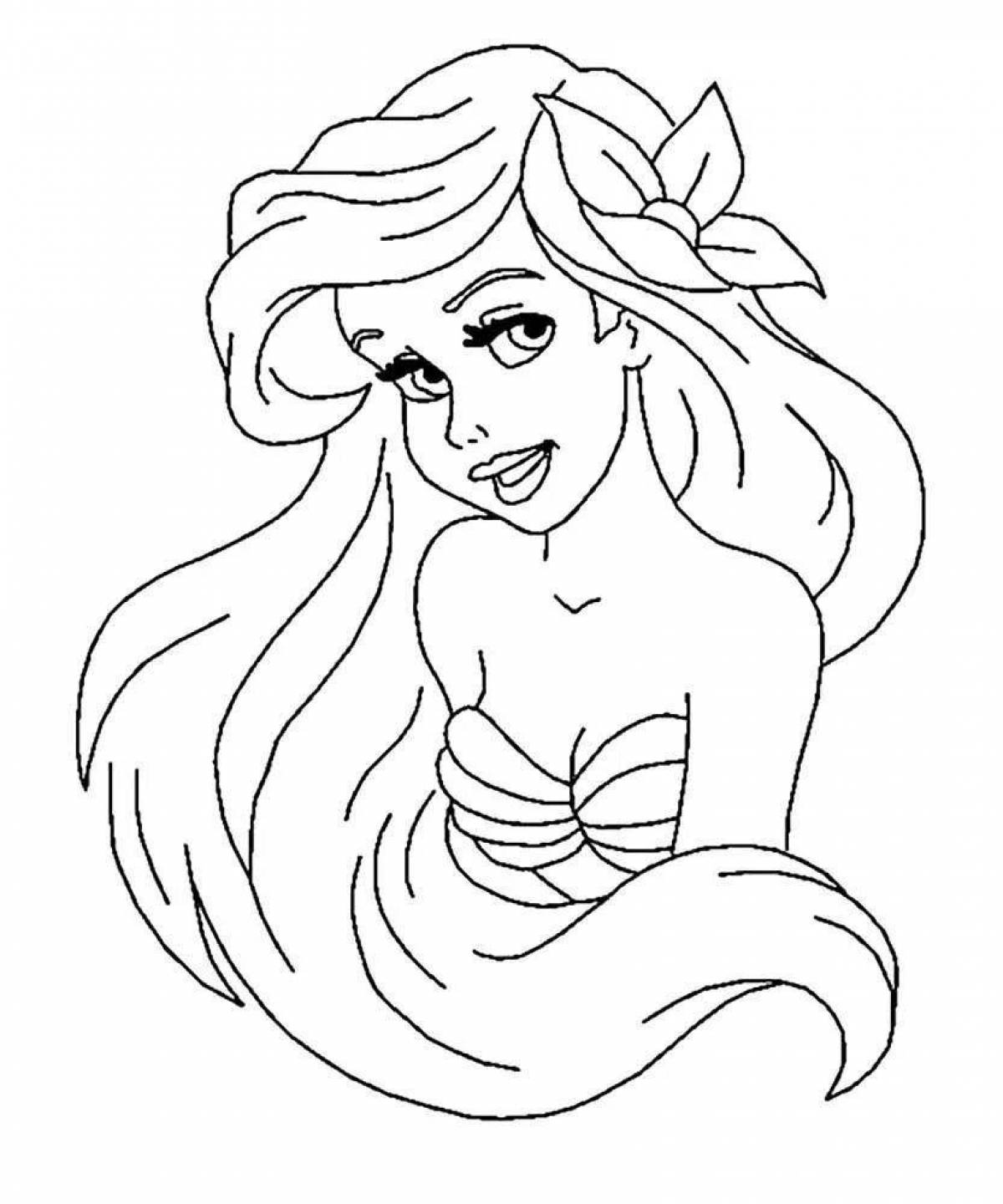 Little mermaid ariel coloring book for girls
