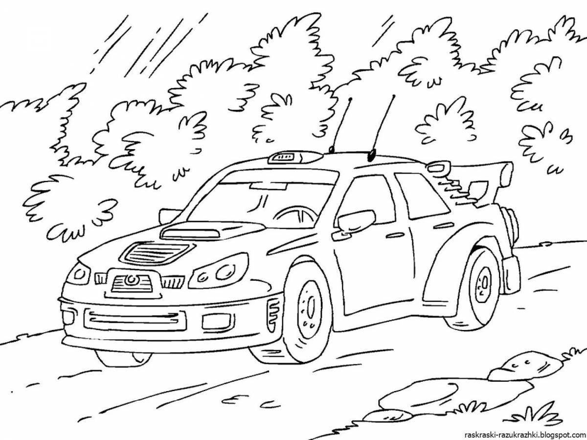 Fantastic race car coloring book for 6-7 year olds