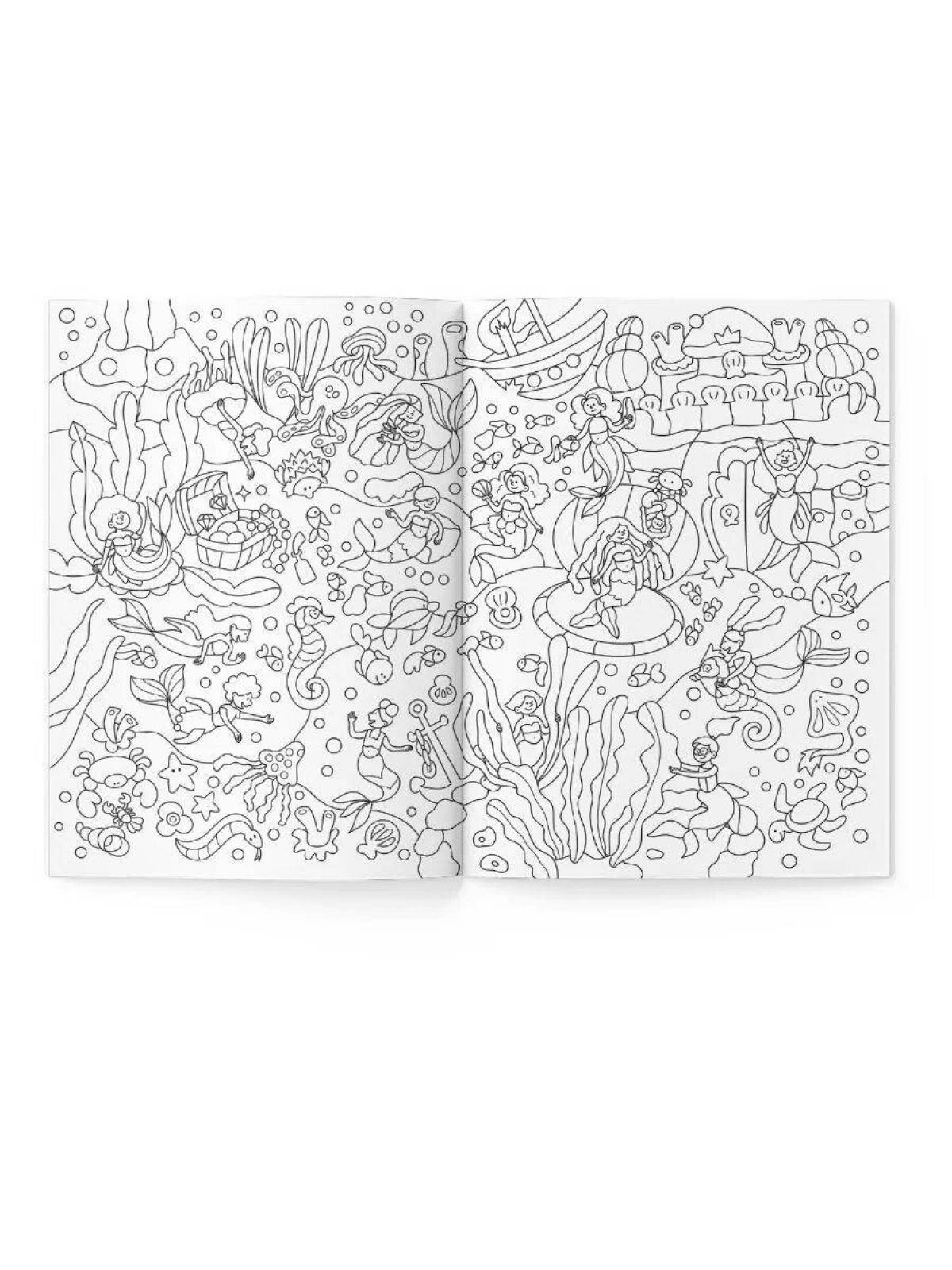 Delightful wimmelbuch coloring book for girls