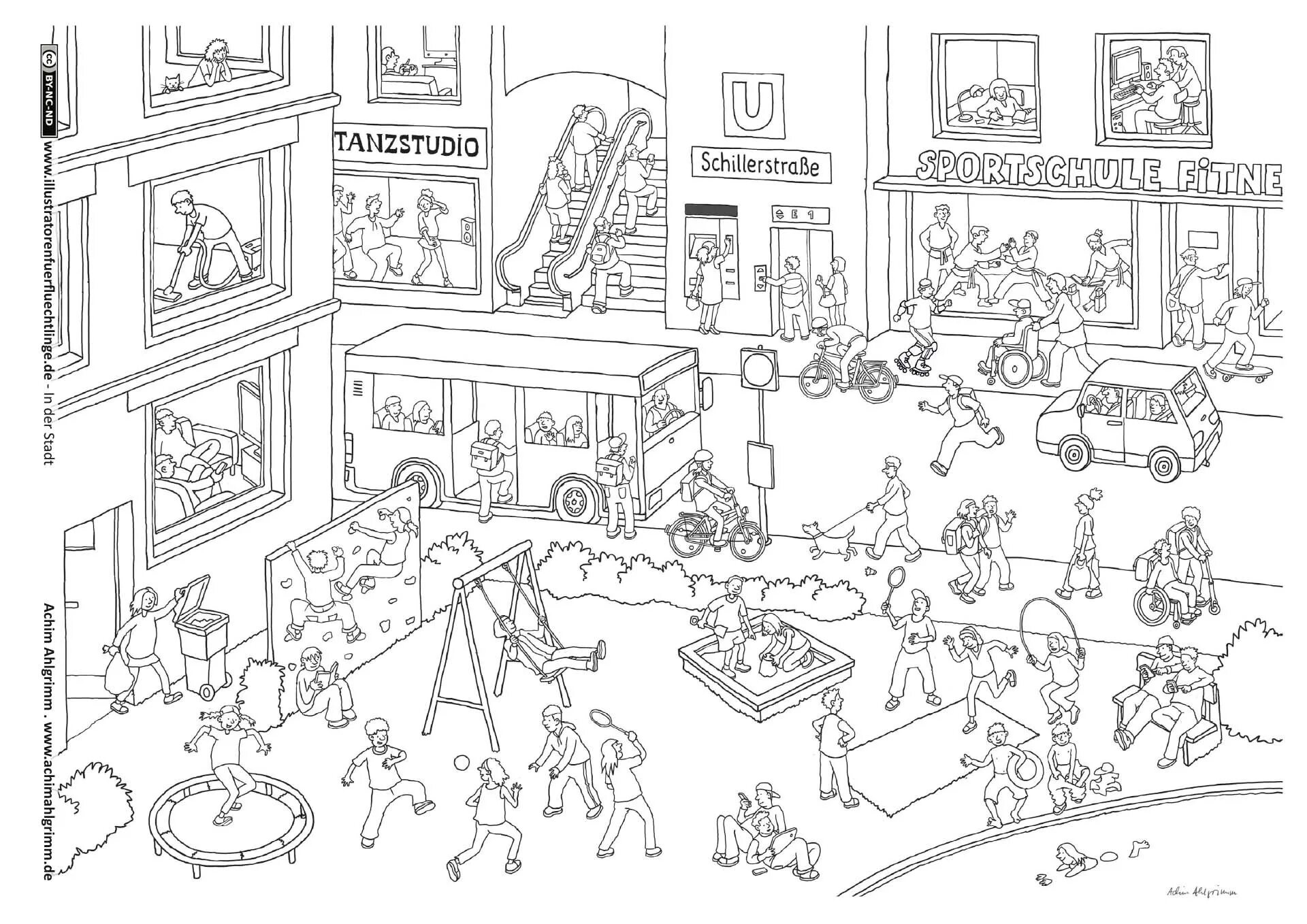 Dazzling wimmelbuch coloring book for girls