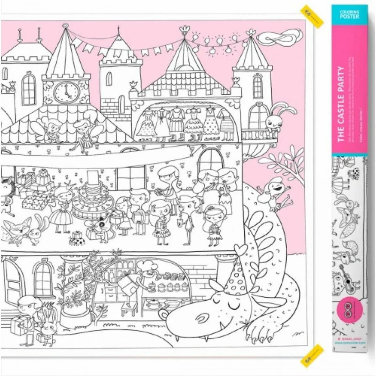 Elegant wimmelbuch coloring book for girls
