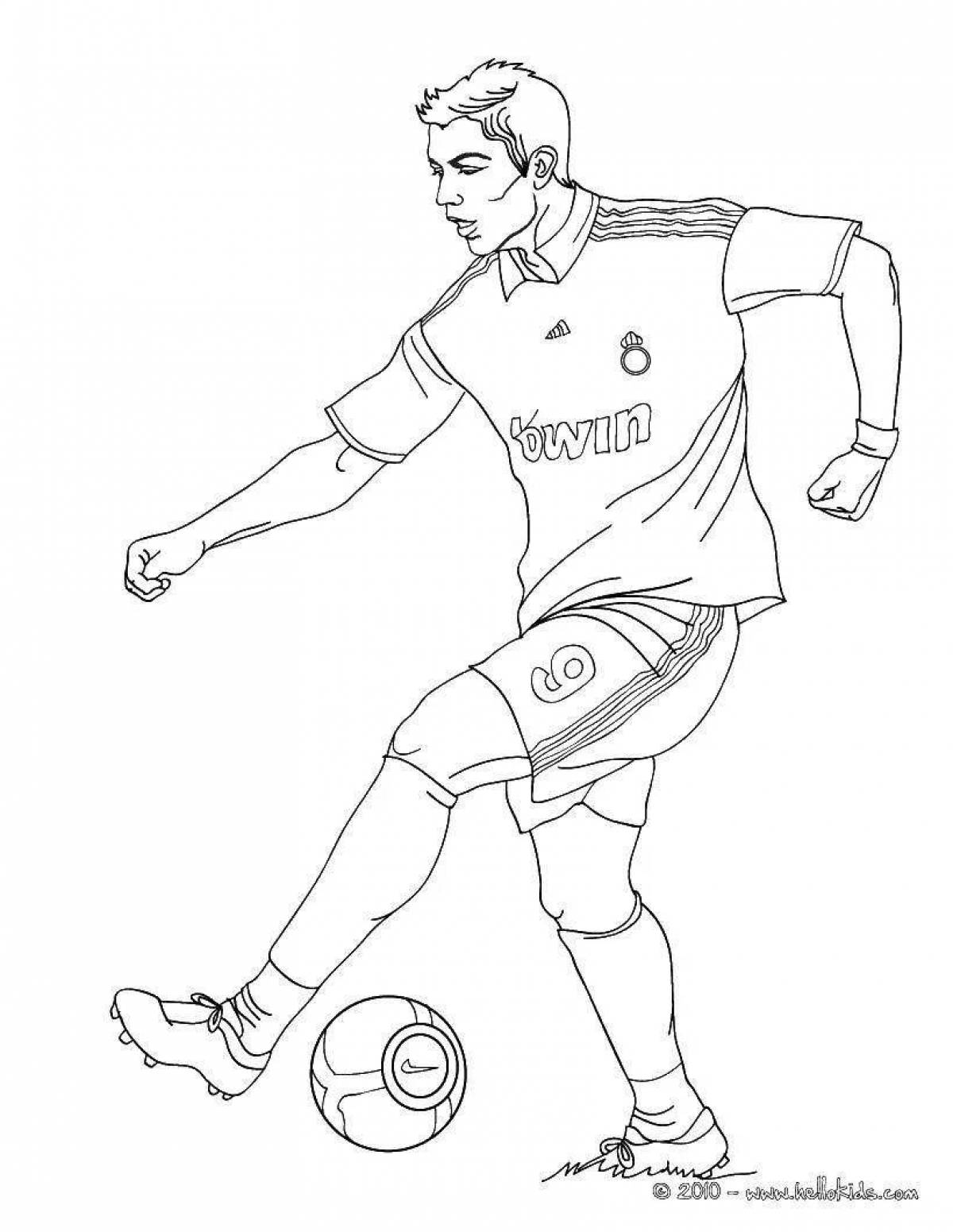 Playful ronaldo coloring book for kids