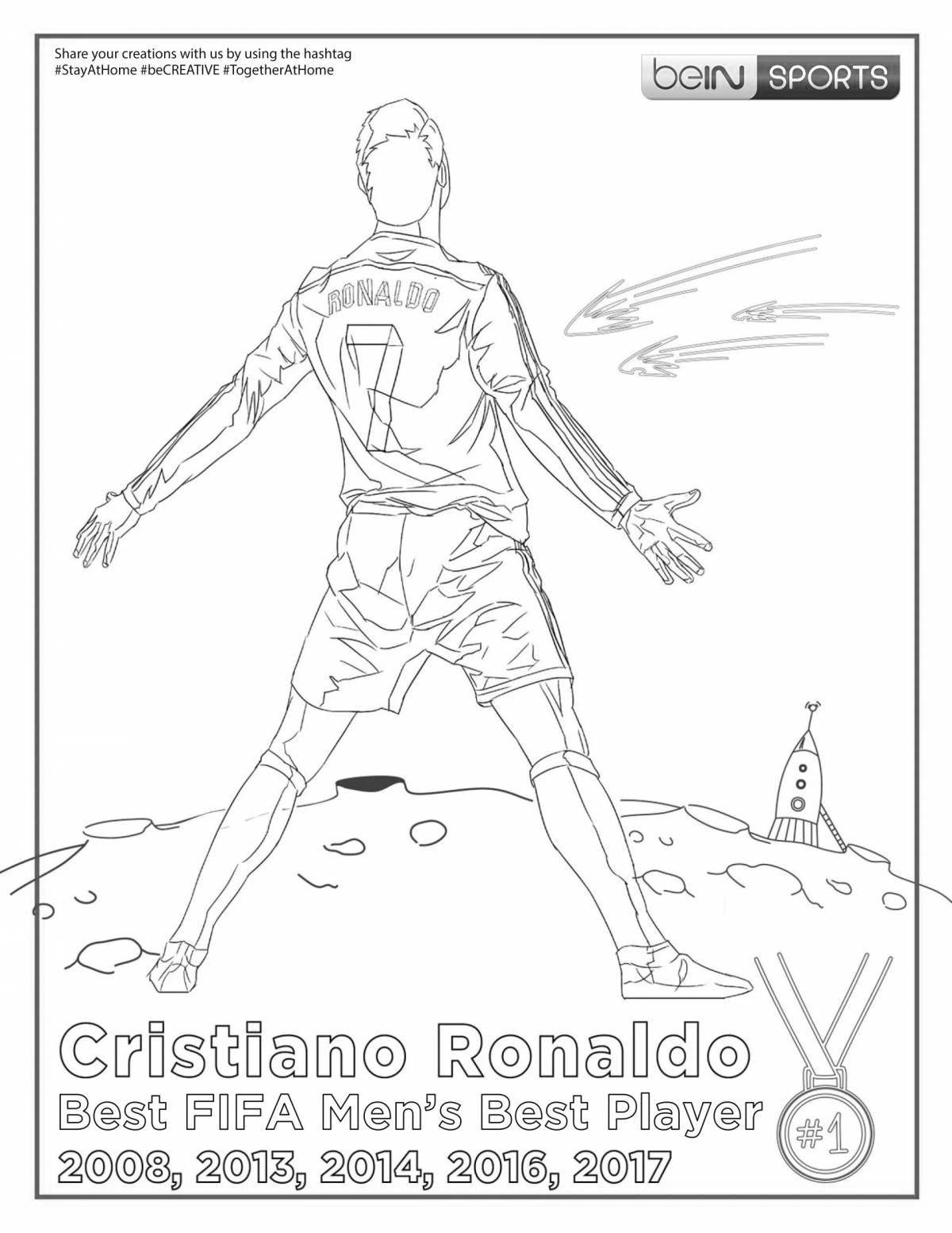 Charming ronaldo coloring book for kids