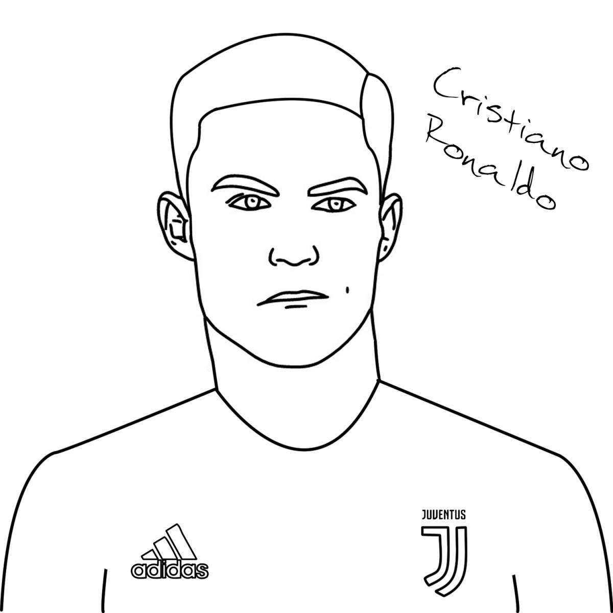 Funny ronaldo coloring book for kids