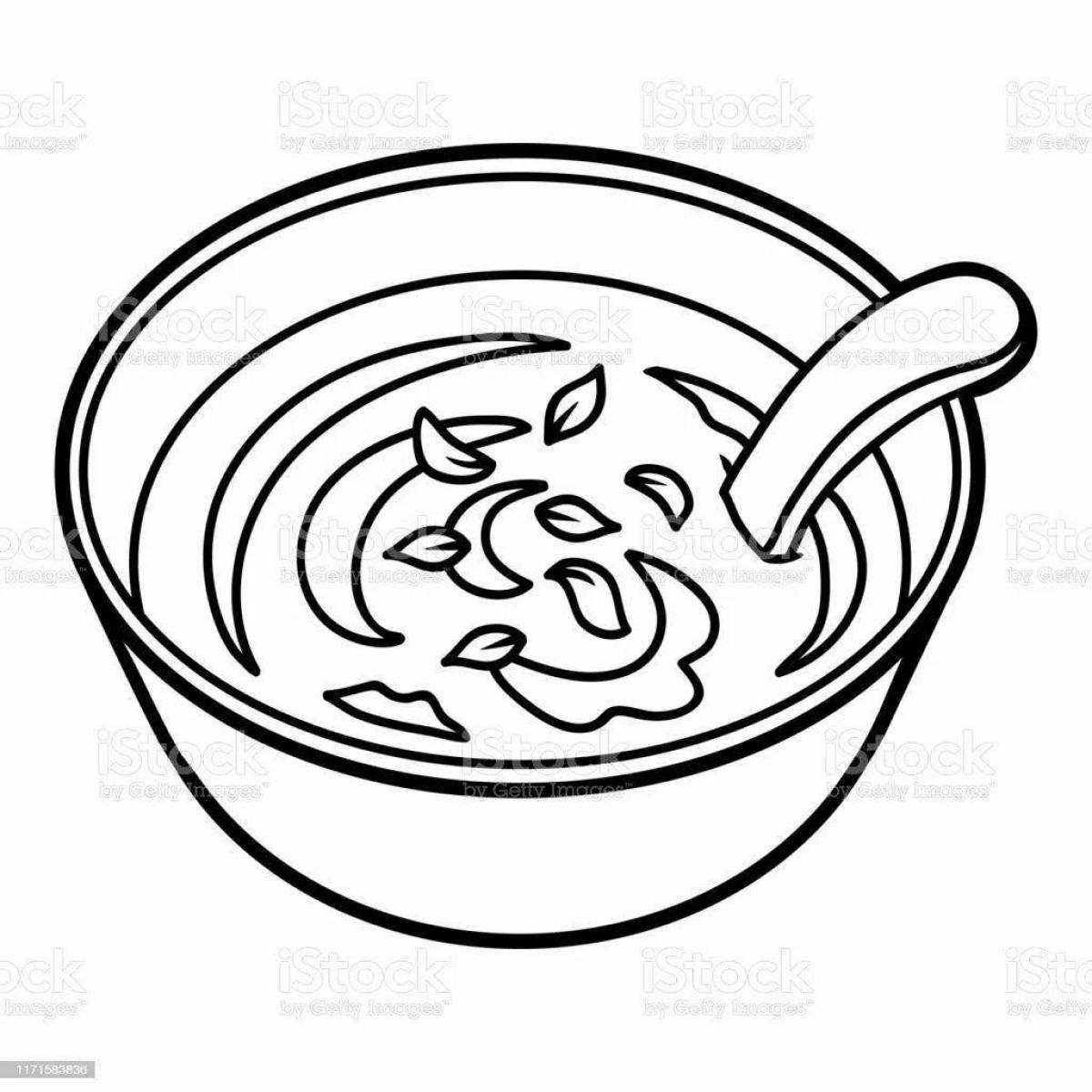 Fun coloring soup for kids