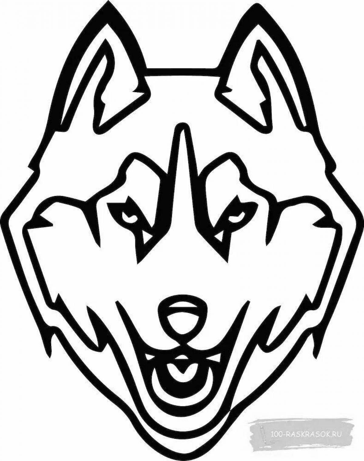 An interesting husky coloring book for kids