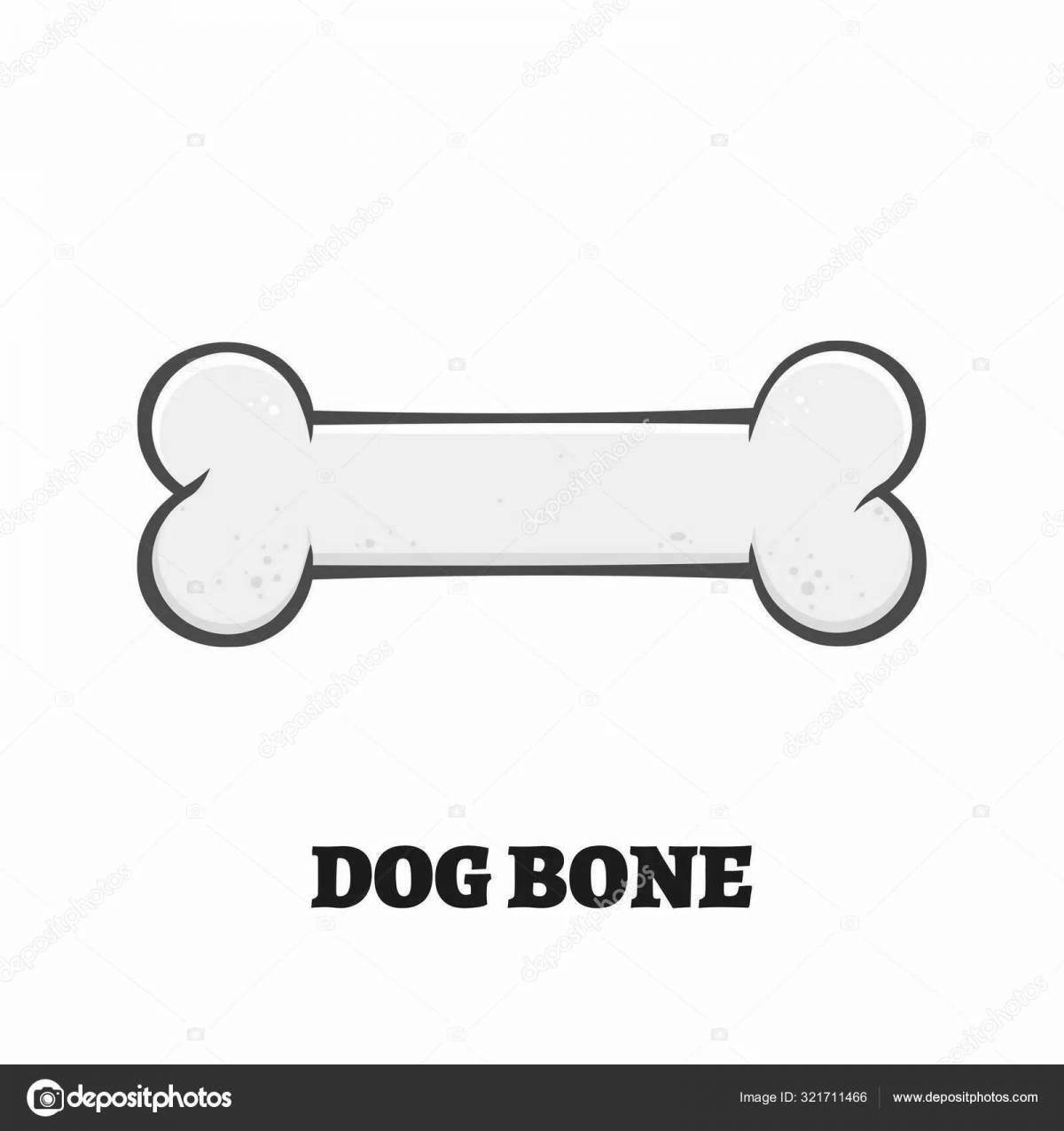 Сказочная страница раскраски костей для собак