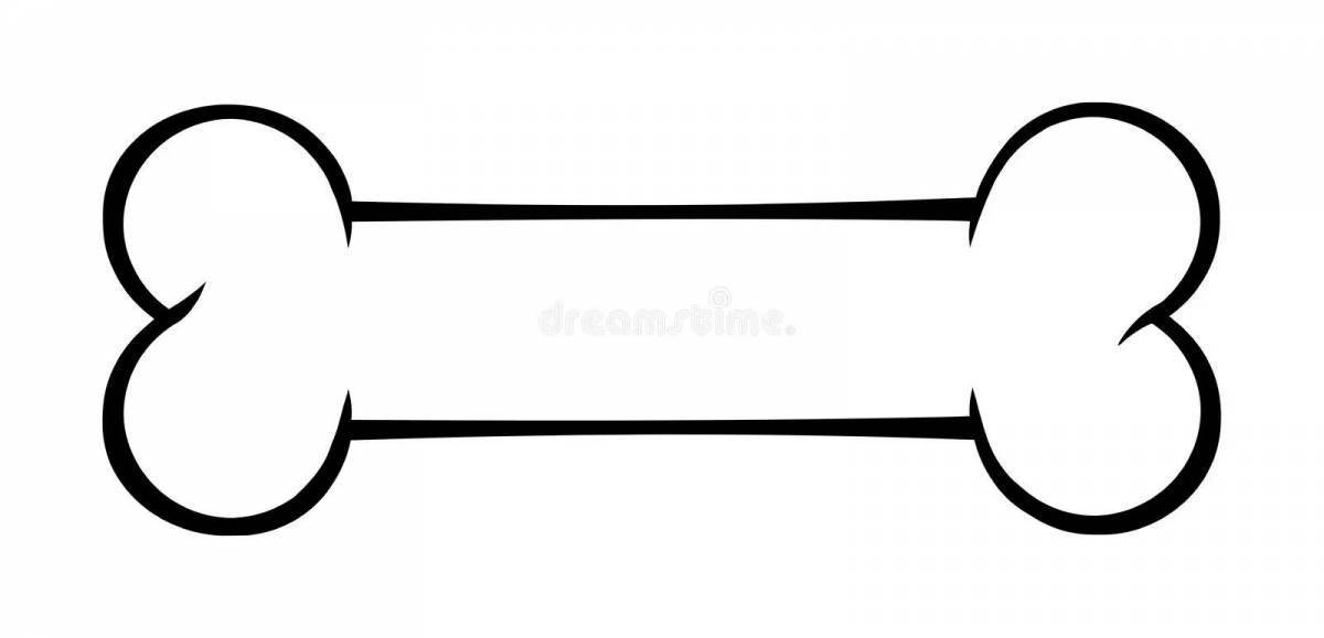 Модная страница раскраски костей для собак