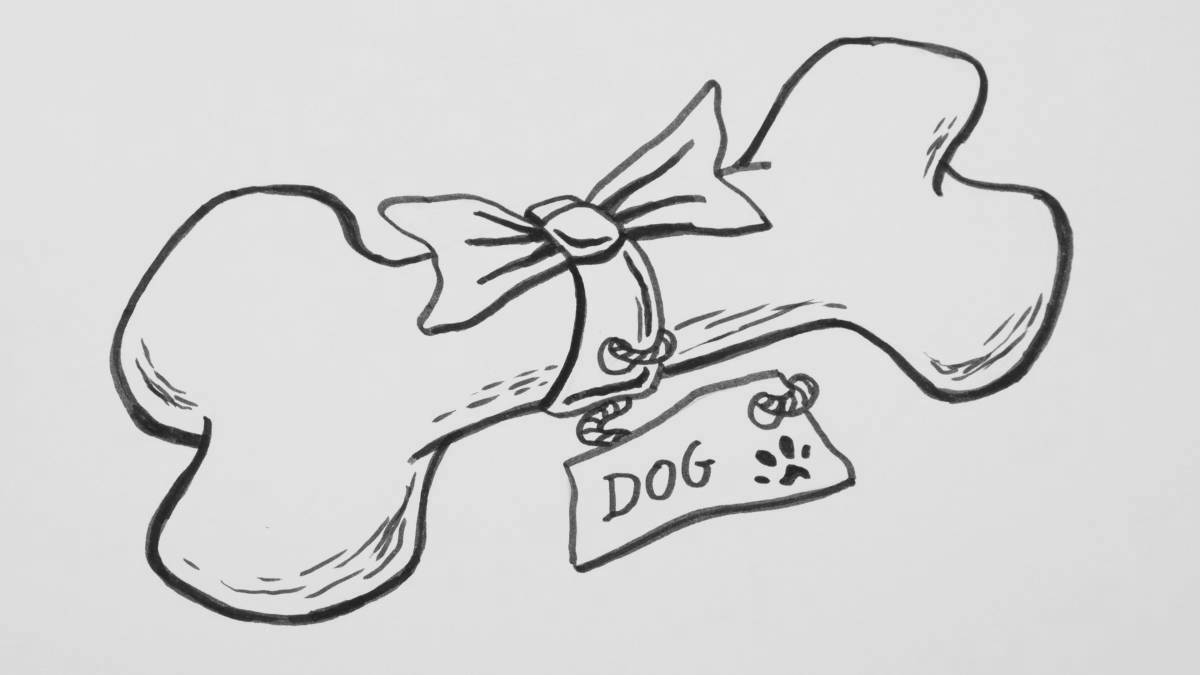 Современная раскраска костей для собак
