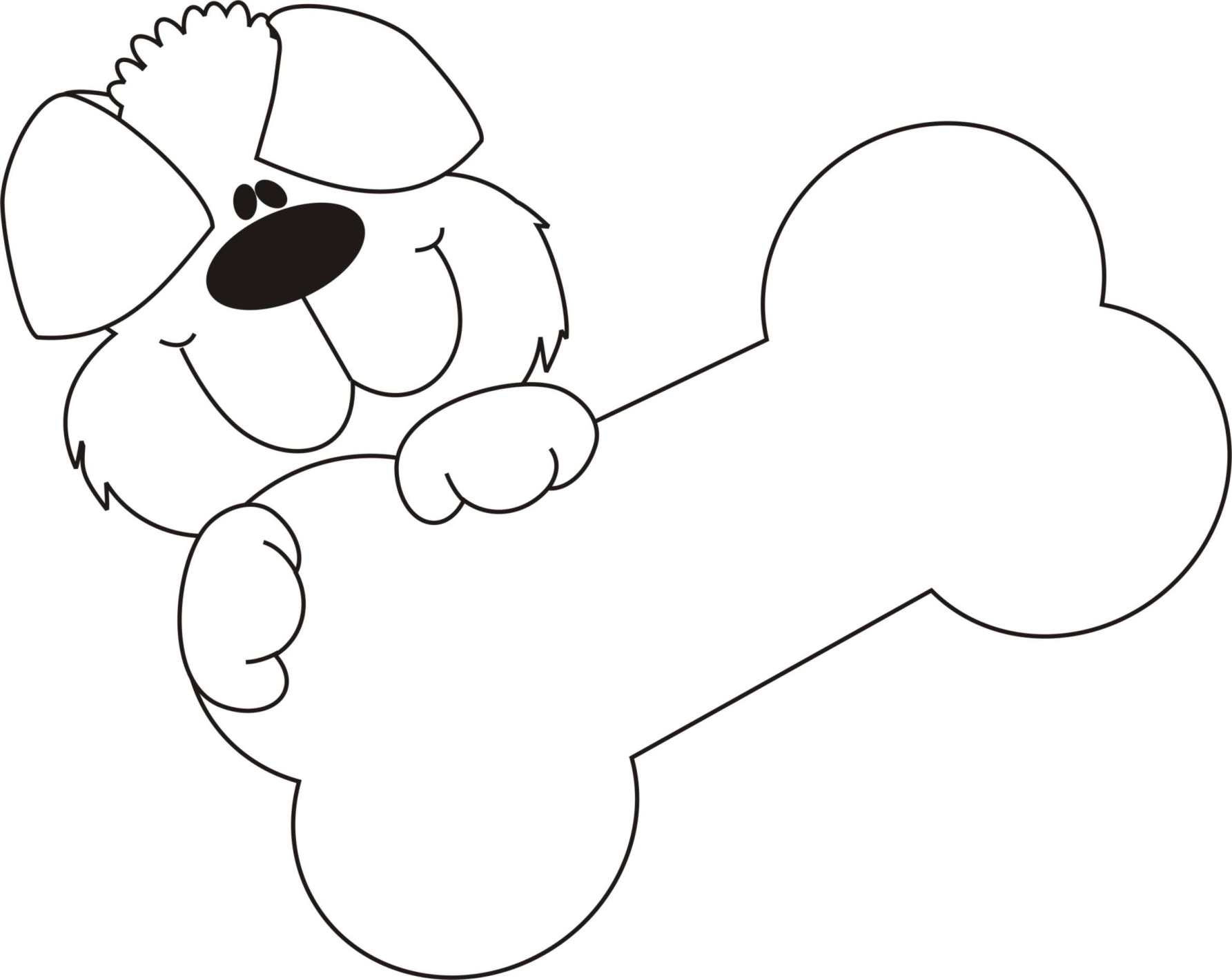 Innovative dog bone coloring page