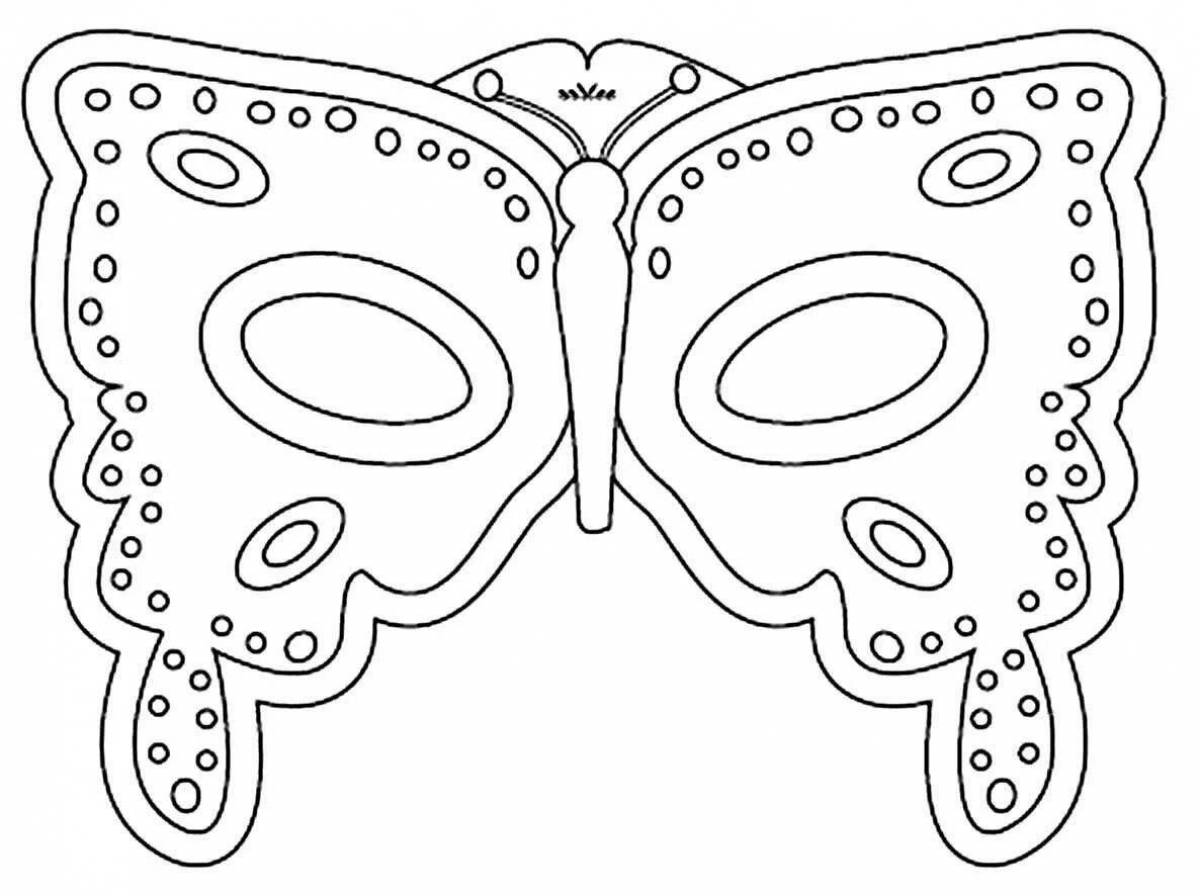 Радостная маска-раскраска для девочек