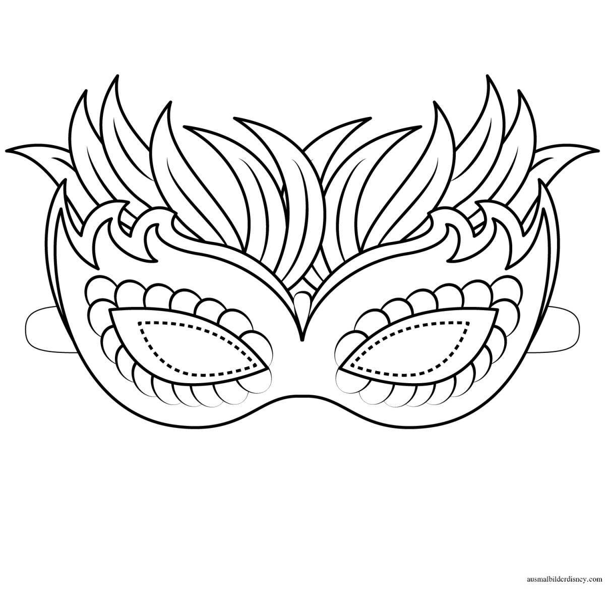 Pretty mask coloring book for girls