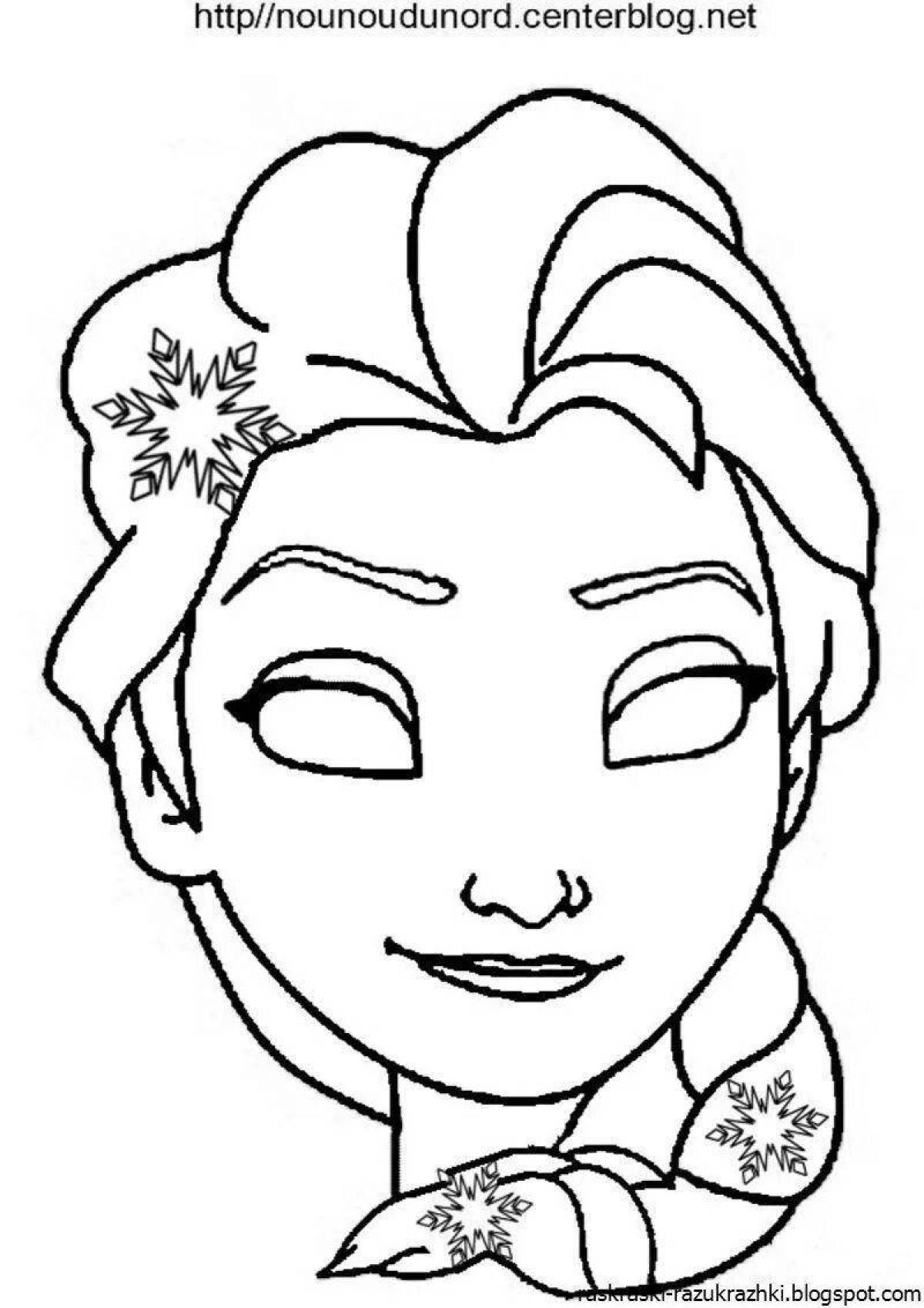 Photo Fairy mask coloring book for girls