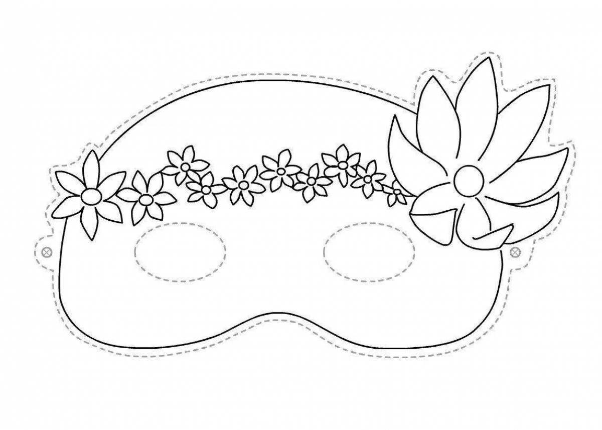 Photo Glitter mask coloring for girls