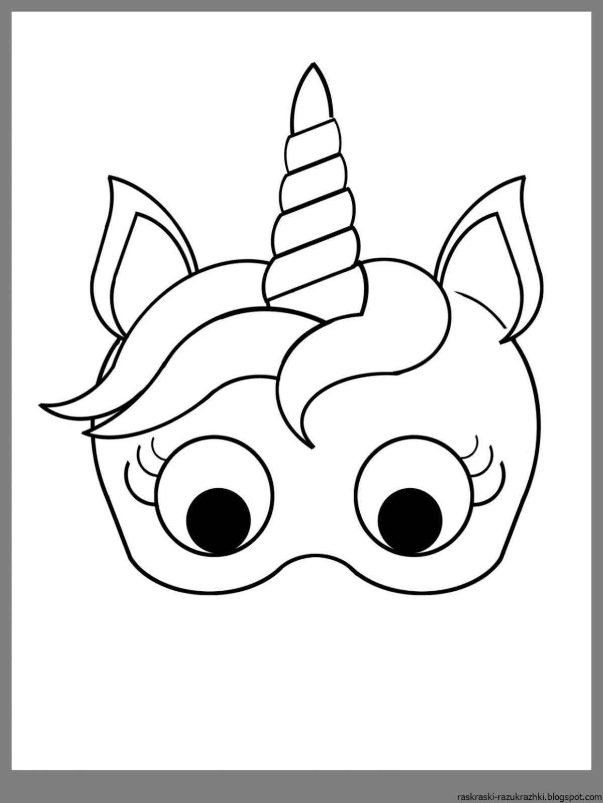 Photo Dazzling coloring mask for girls