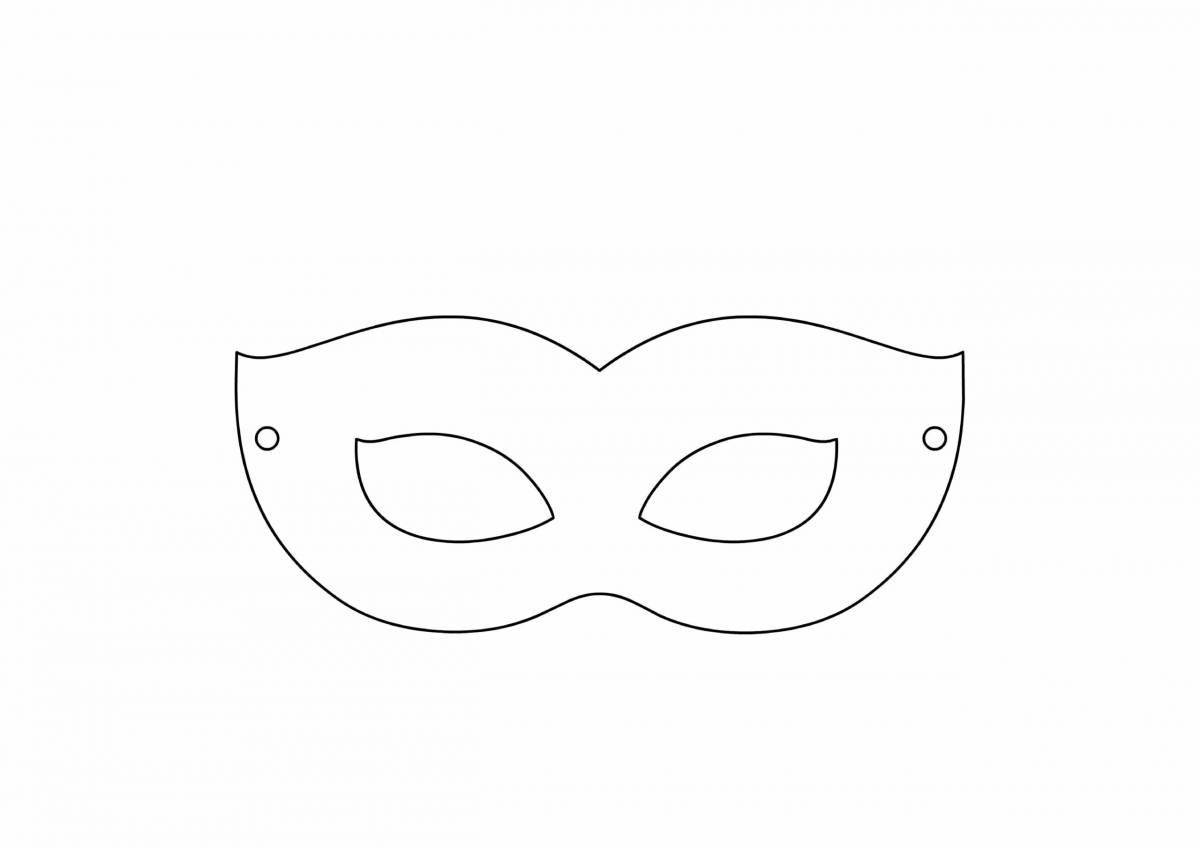 Элегантная маска-раскраска для девочек