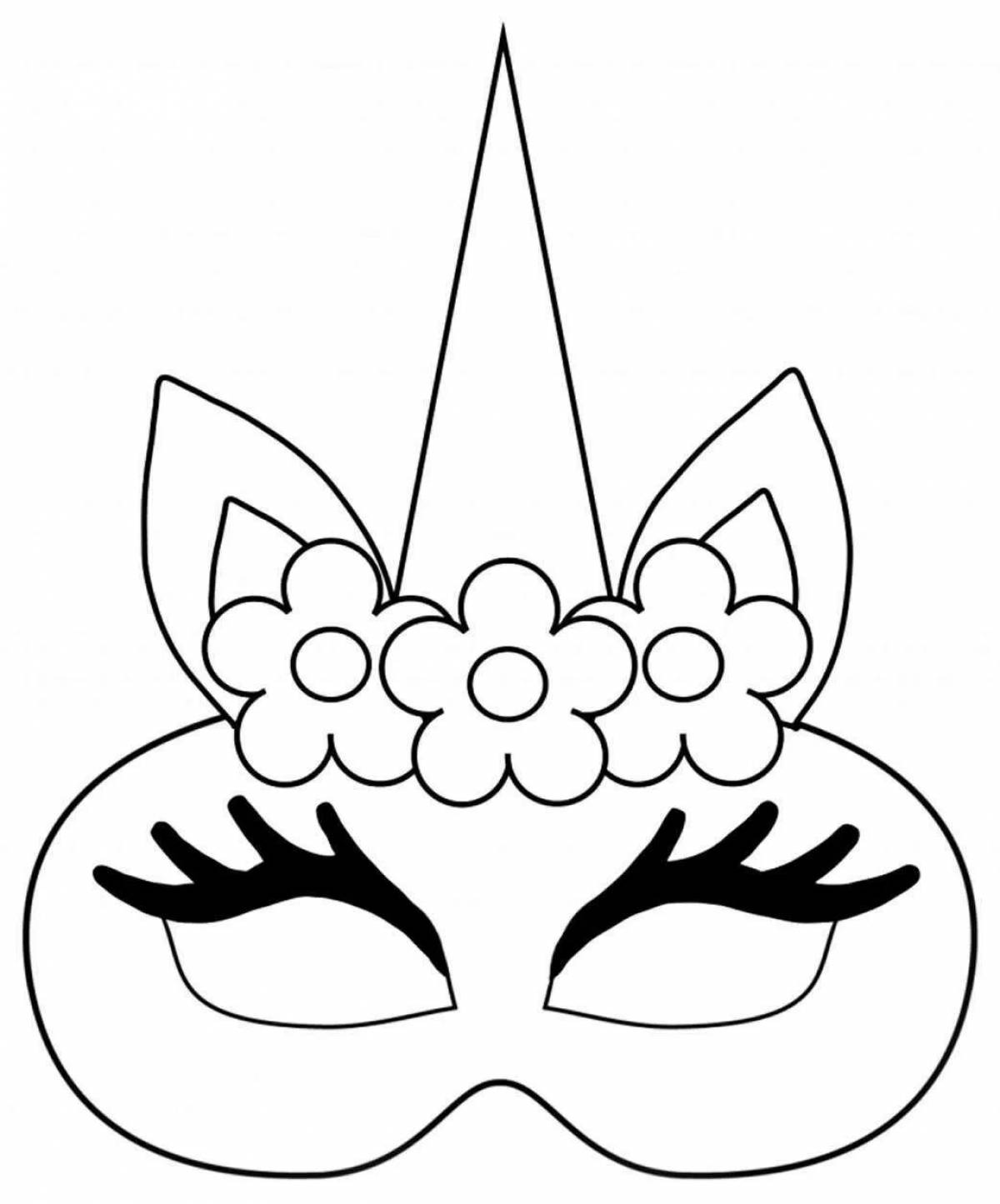 Photo Coloring vogue mask for girls