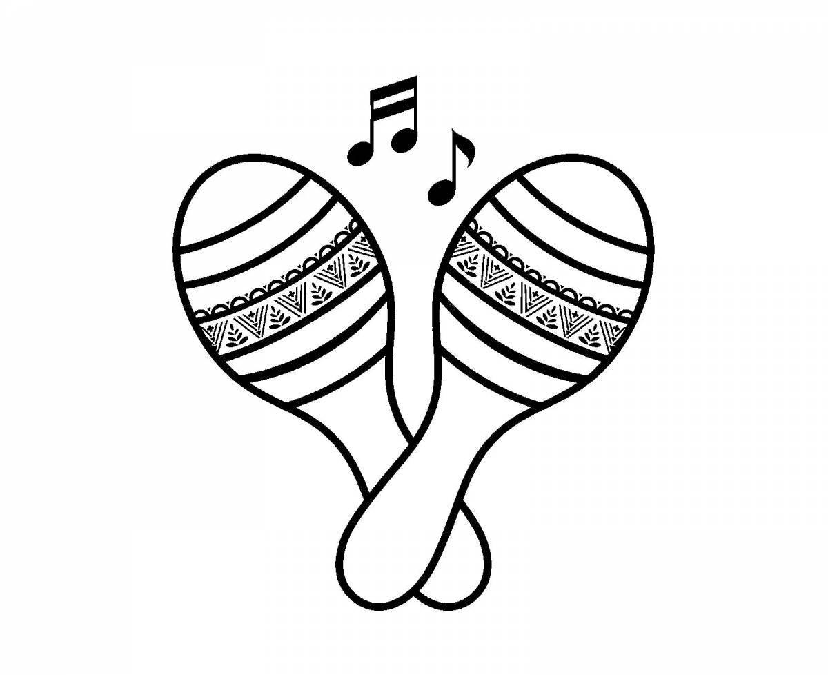 Joyful rattle coloring book for preschoolers