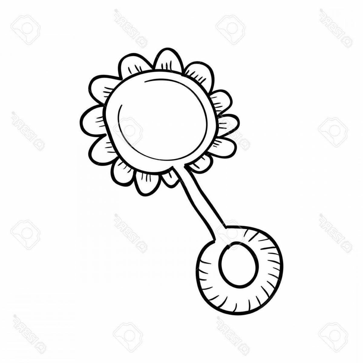 Fun coloring rattles for children