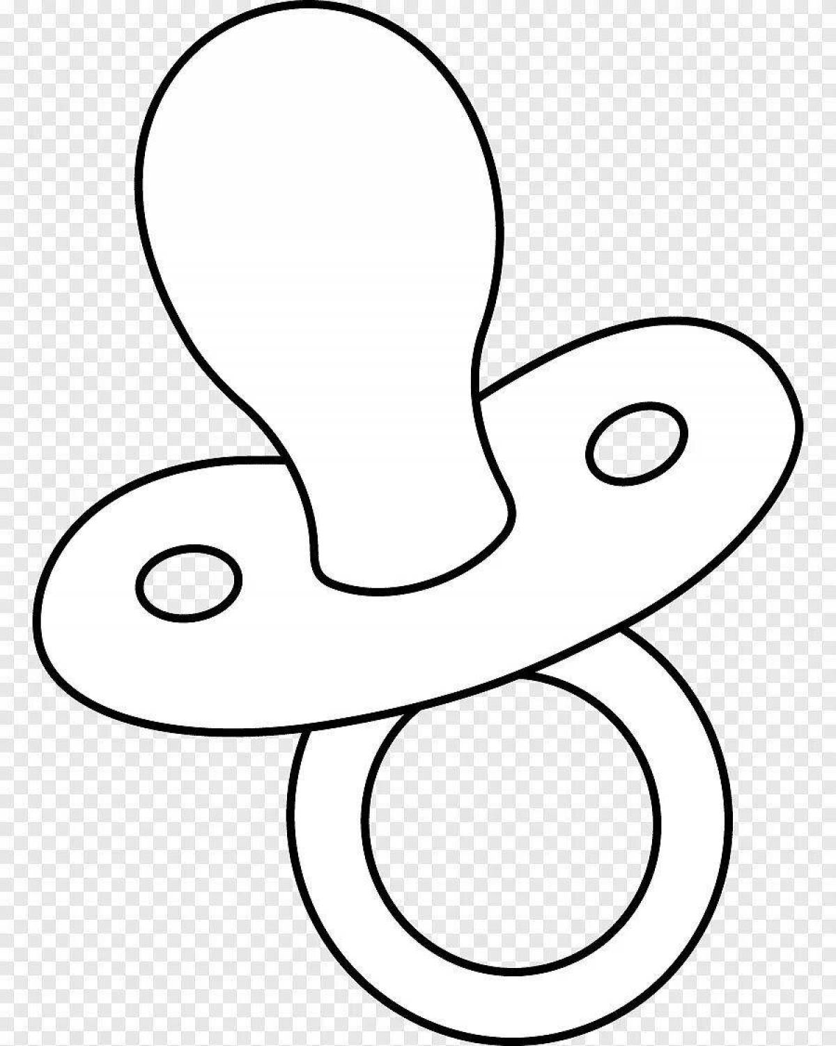 Adorable baby rattle coloring book