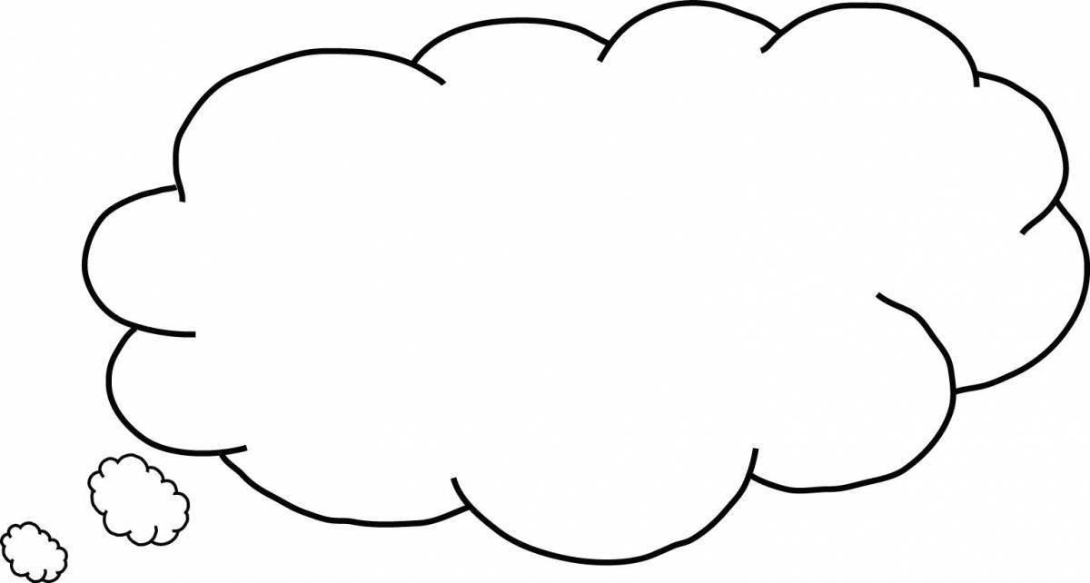 Coloring bright cloud for kids