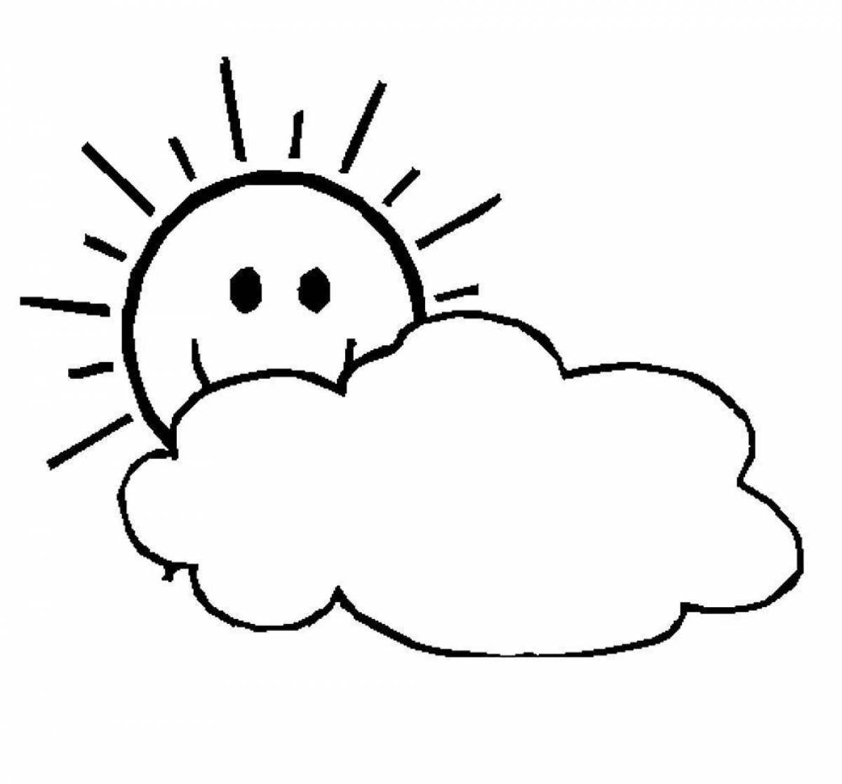 Exciting cloud coloring for kids