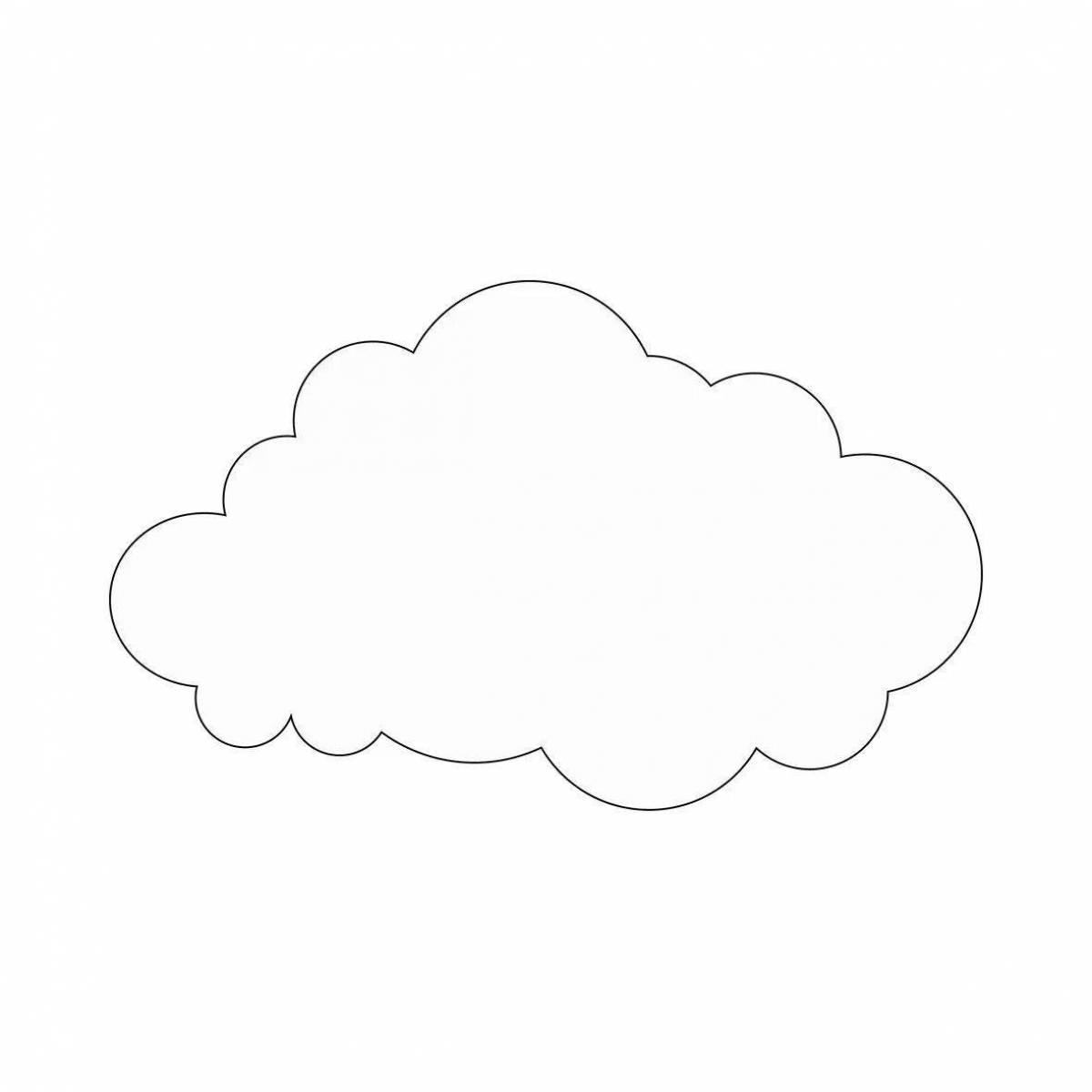 Буйное облако раскраски для детей