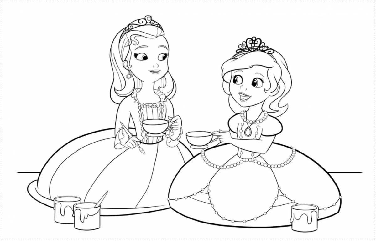 Dazzling princess coloring book for kids